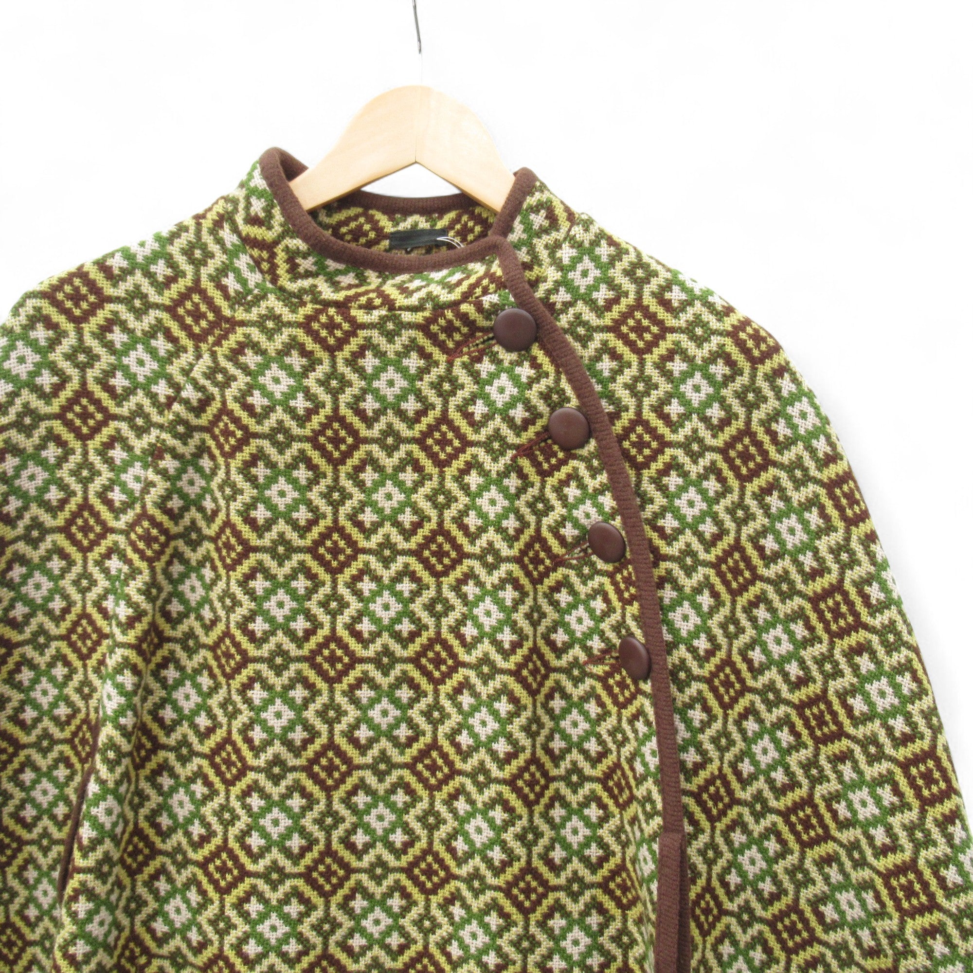 top image for Real Welsh Tapestry Vintage Cape Cloak Multicoloured Womenswear | Pre-loved