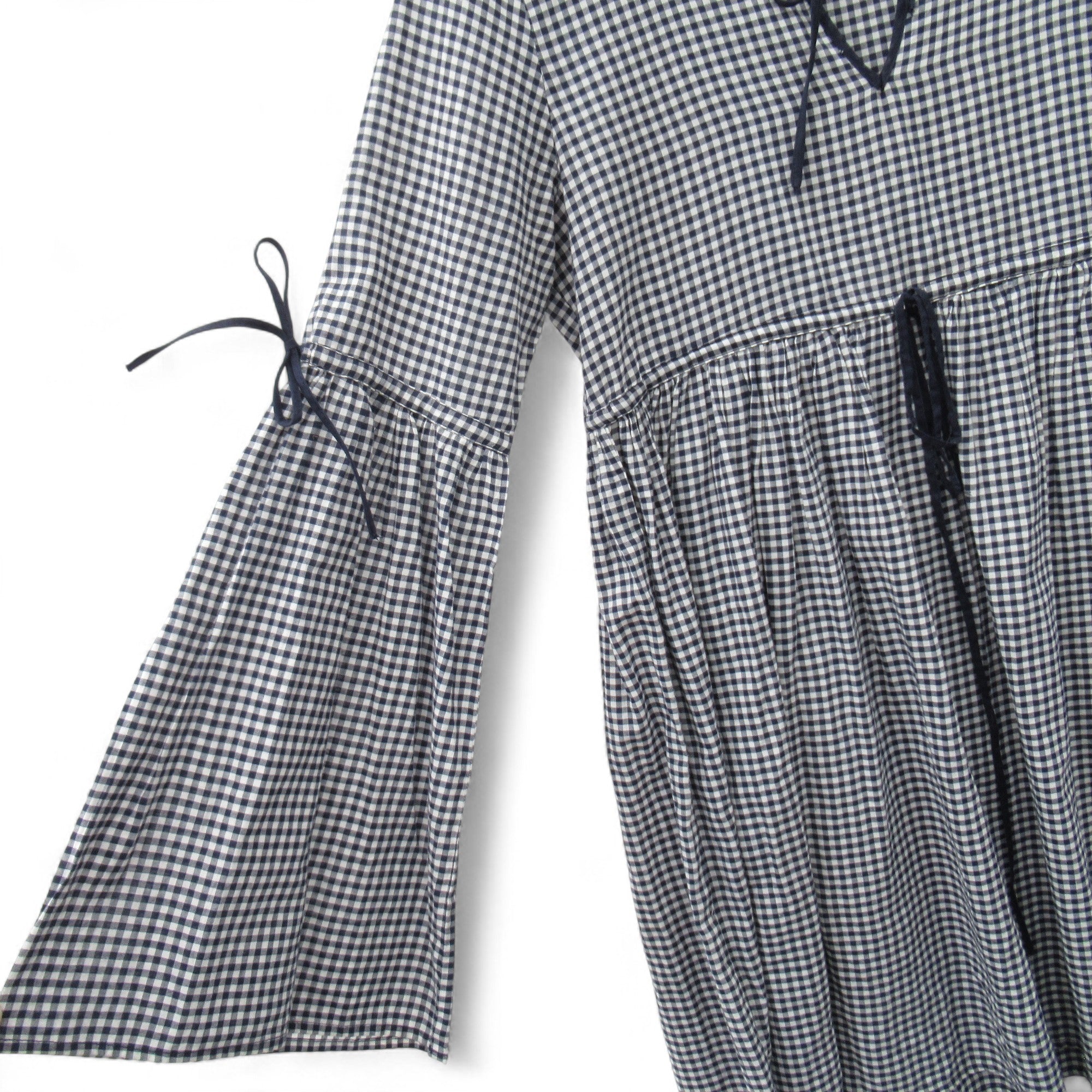 sleeve image for Seed Heritage Gingham Dress UK 10 Navy White Womenswear | Pre-loved