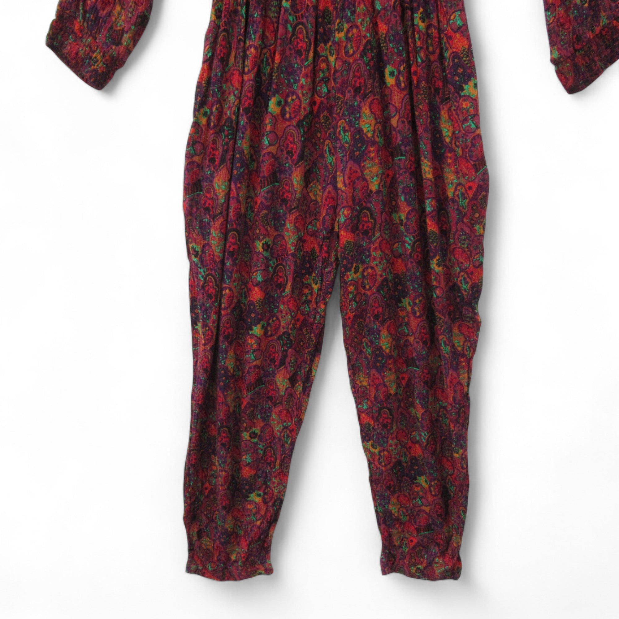 leg image for Donna Toran Vintage Jumpsuit Multicoloured UK 14 Womenswear | Pre-loved