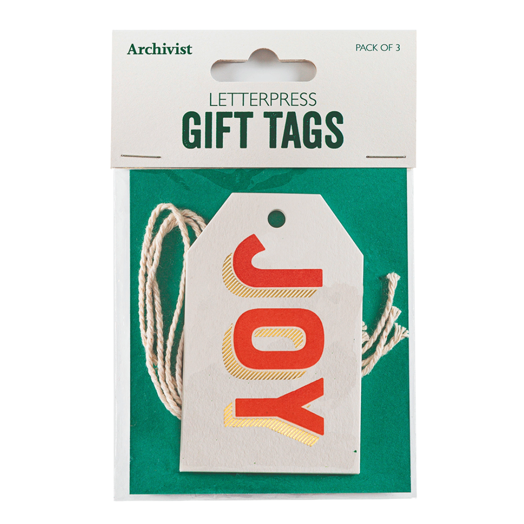 Joy | Letterpress Tags
