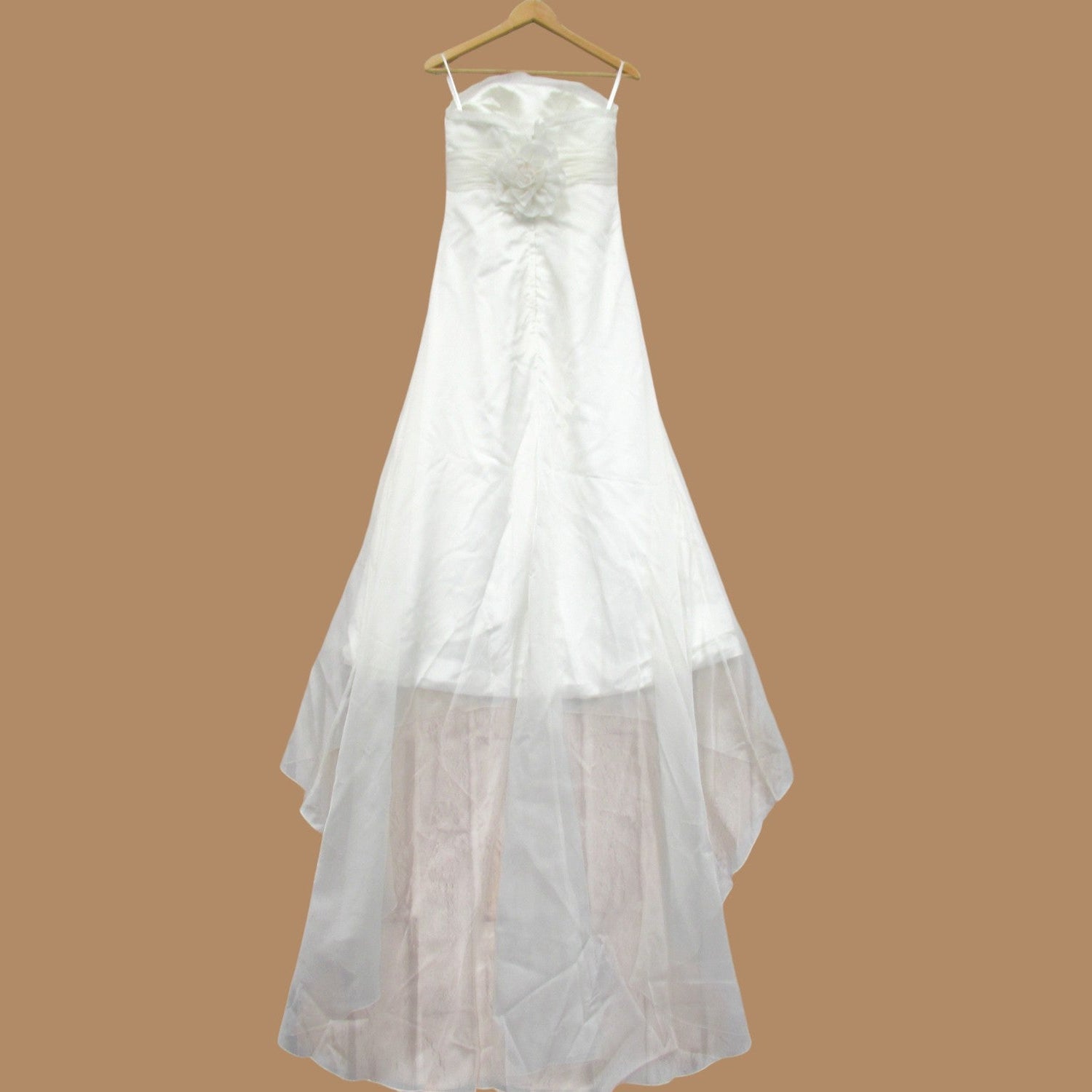 back image for Wedding Dress Ivory 10-12 Petite Chiffon Womenswear | Pre-loved