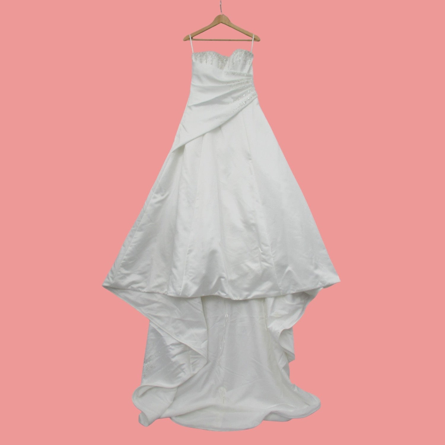 front image for Mori Lee Wedding Dress White Satin UK 12 Womenswear |Pre-loved
