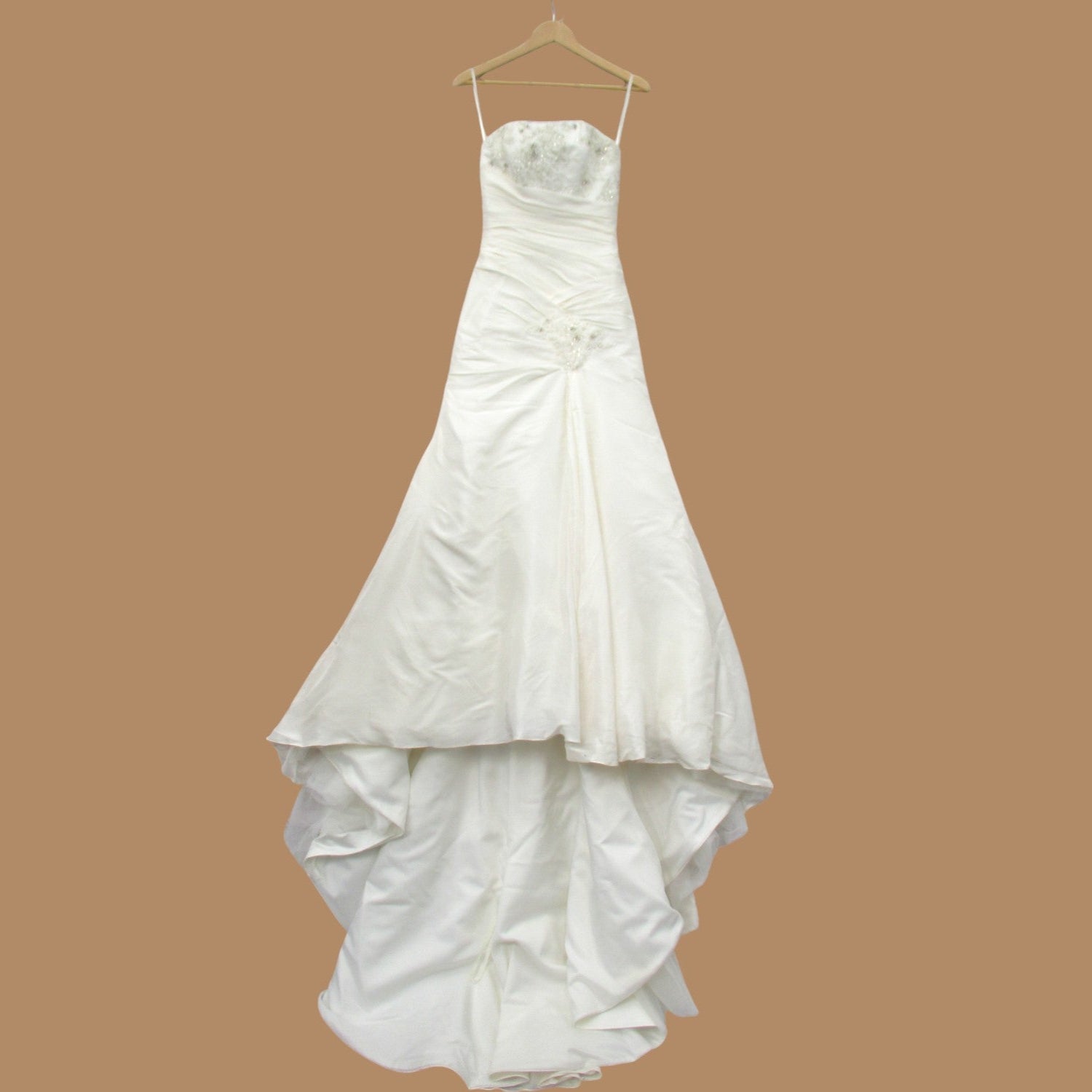 front image for Wedding Dress Ivory Satin Small Womenswear | Pre-loved