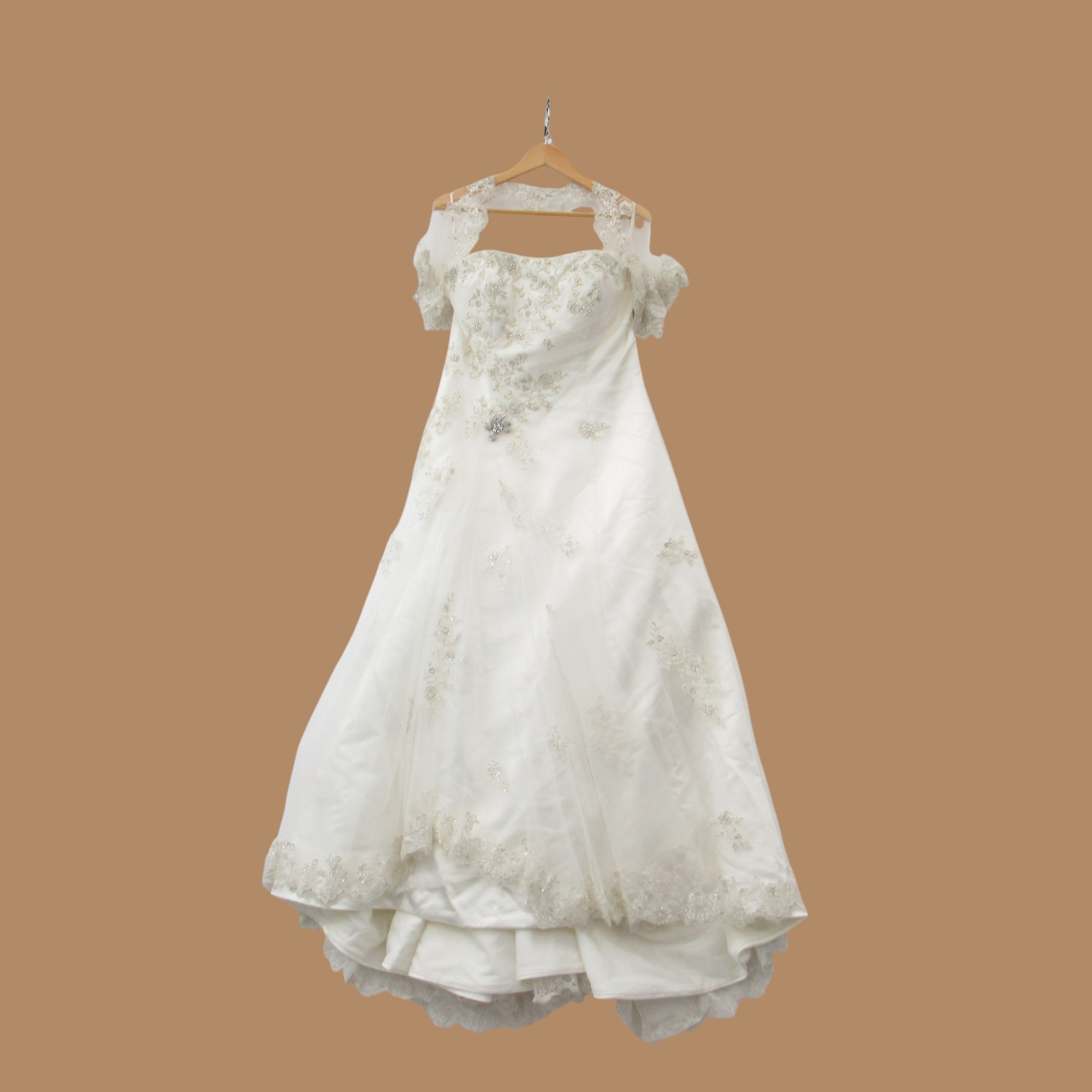 front image for Mark Lesley Wedding Dress Ivory UK 16 Womenswear | Pre-loved