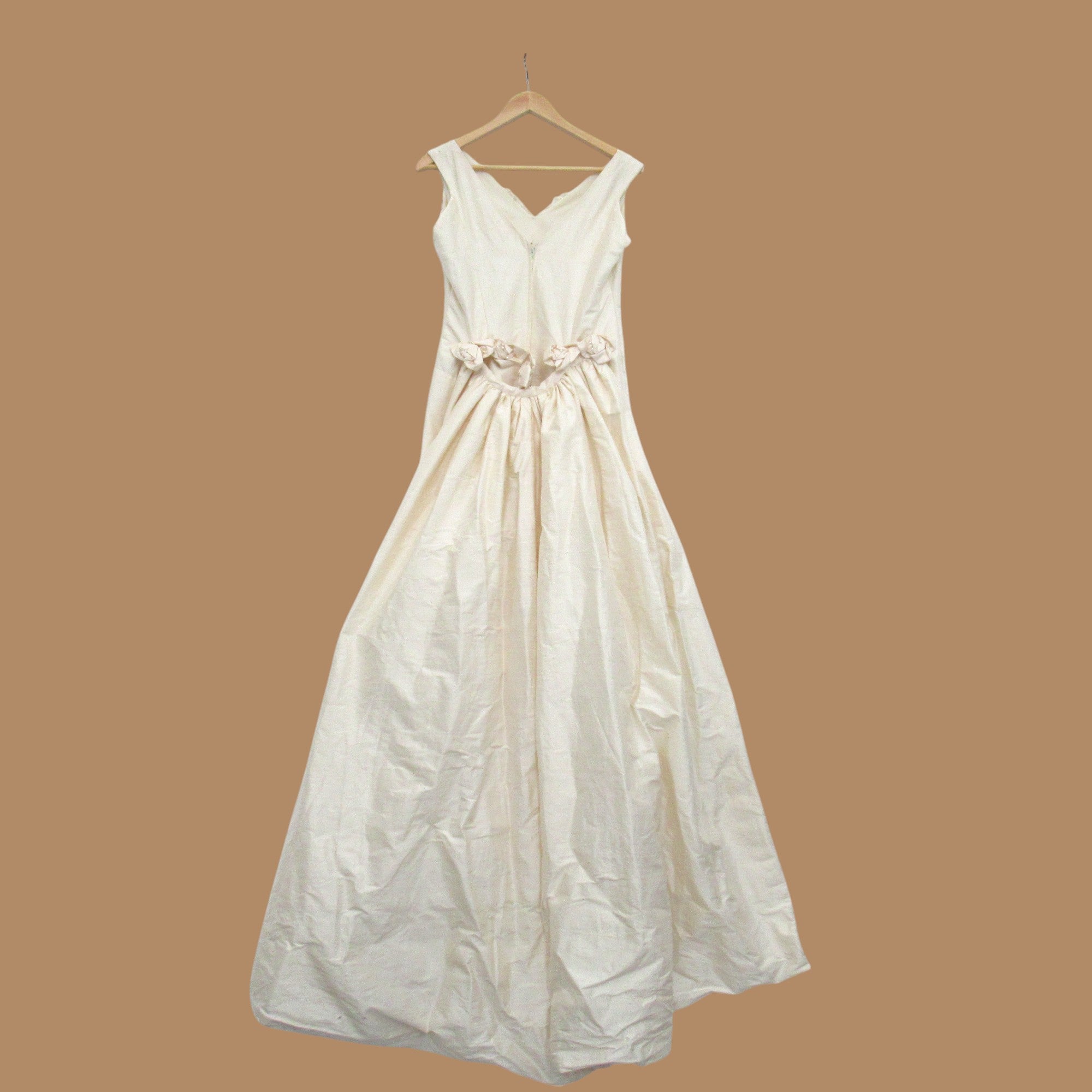 back image for Vintage Wedding Dress Champagne 10-12 Womenswear | Pre-loved