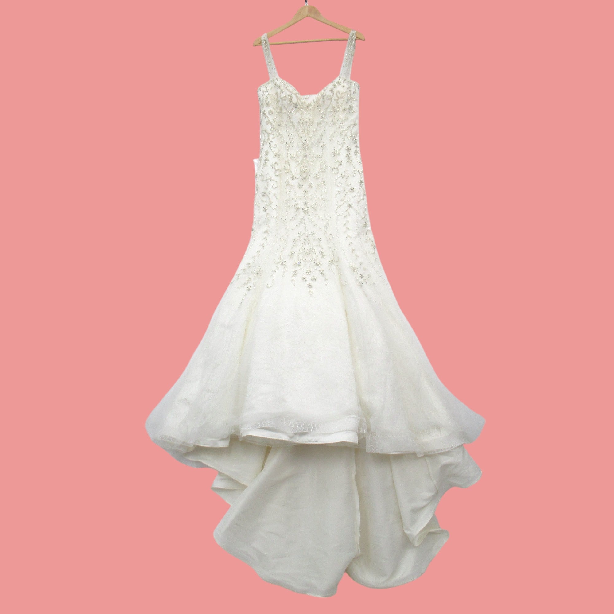 front image for Wedding Dress Ivory UK 14 Diamante Womenswear | Pre-loved