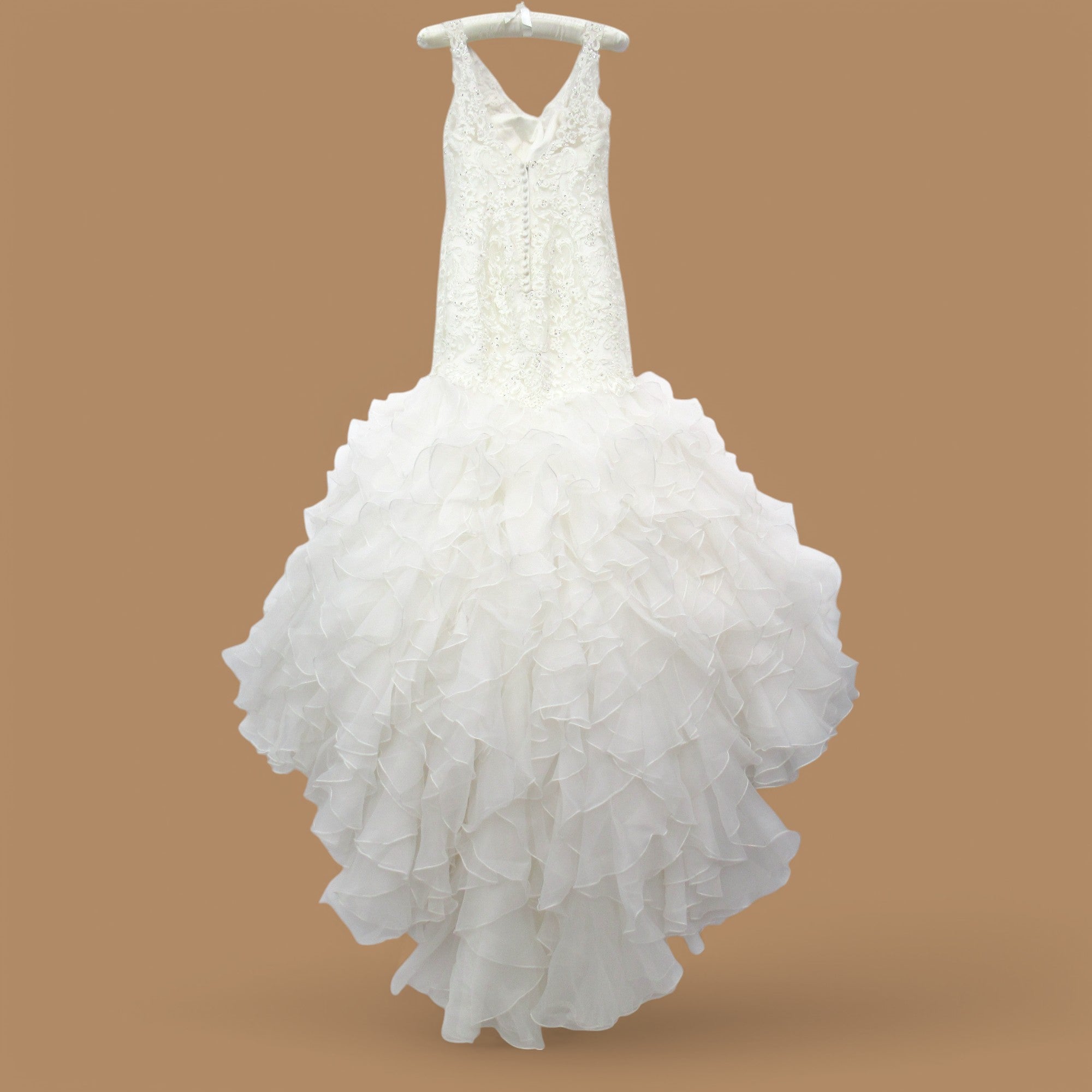 back image for Opulence Wedding Dress Ivory UK 14 Womenswear | Pre-loved
