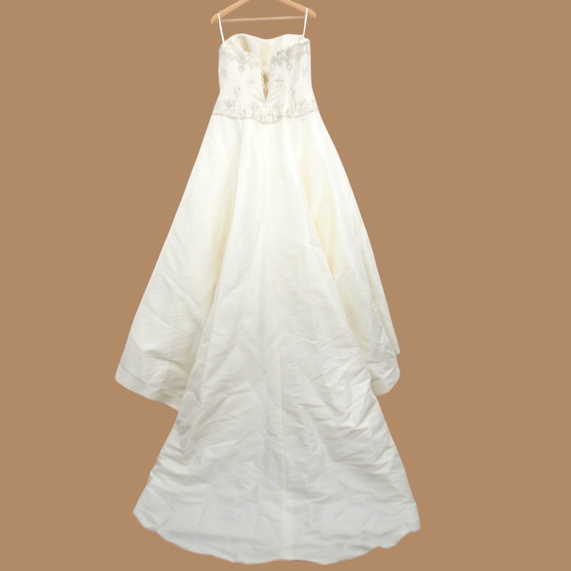 back image for Tia Wedding Dress Ivory 12 Corset Womenswear | Pre-loved