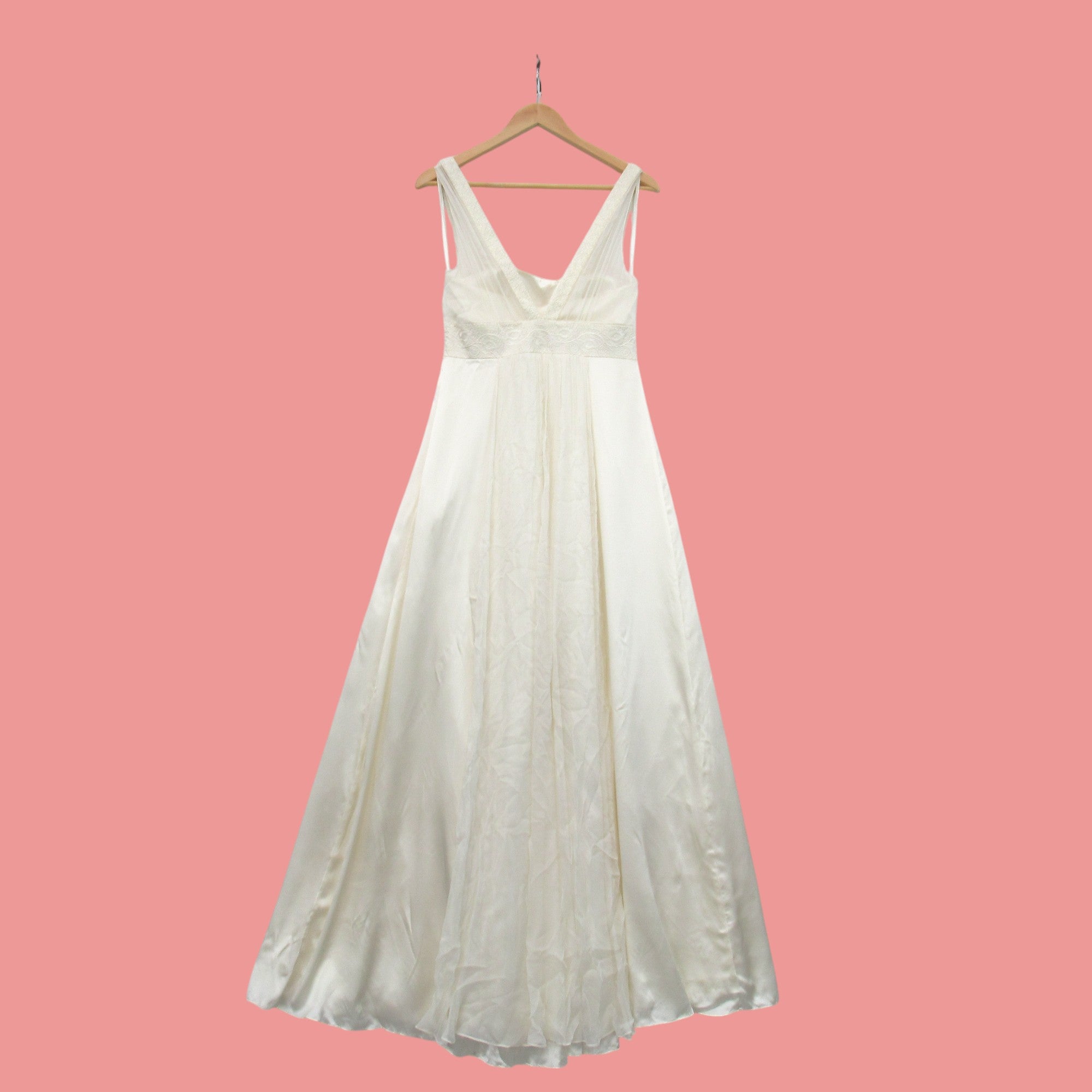 front image for Monsoon Silk Wedding Dress UK 10 Ivory Womenswear | Pre-loved