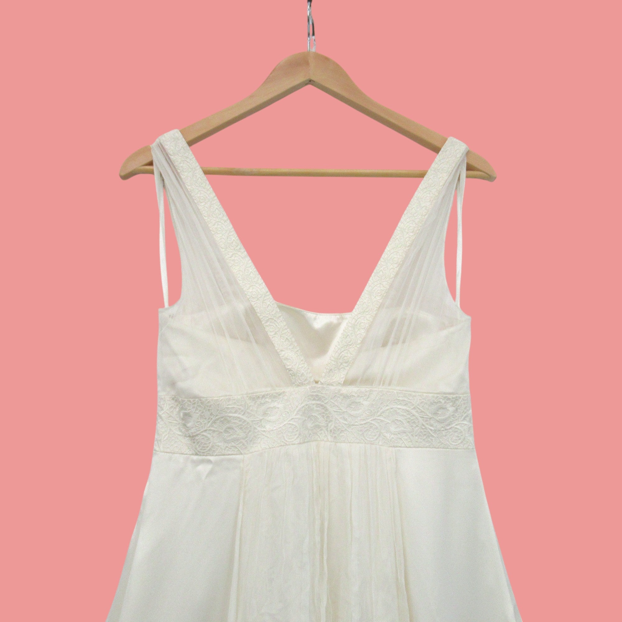 top image for Monsoon Silk Wedding Dress UK 10 Ivory Womenswear | Pre-loved