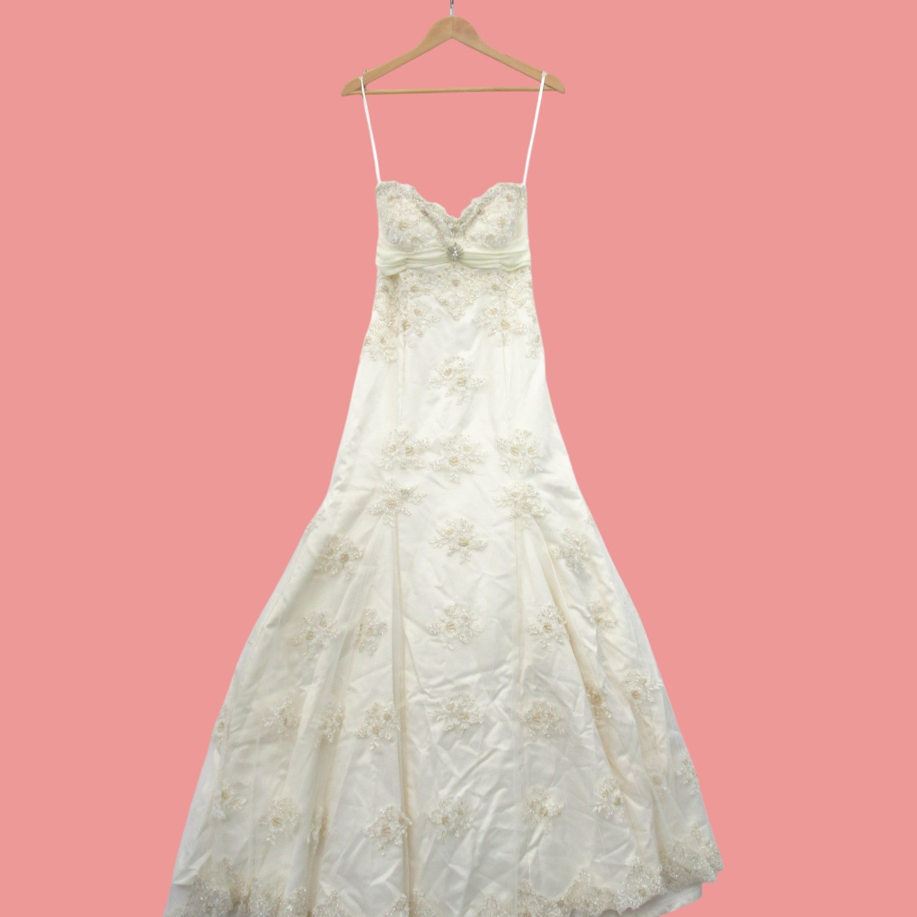 front image for Fair Lady Diamante Wedding Dress Ivory Small Womenswear | Pre-loved