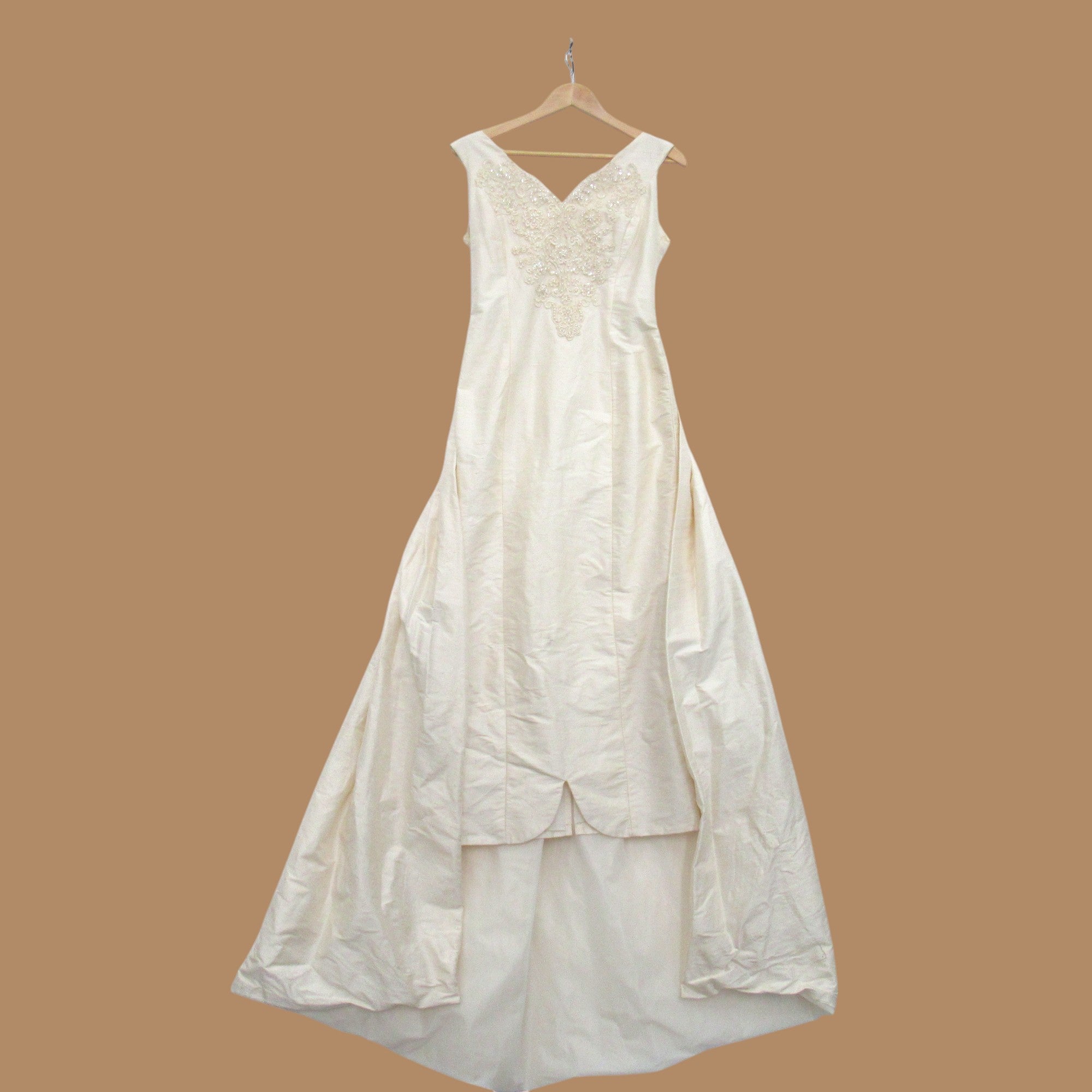 front image for Vintage Wedding Dress Champagne 10-12 Womenswear | Pre-loved