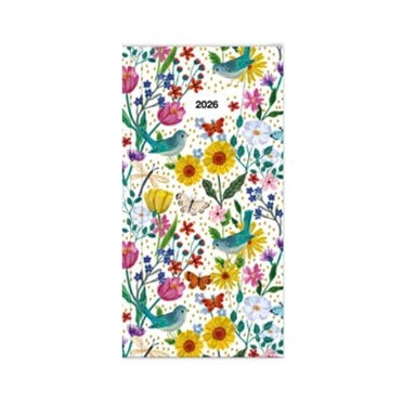 2026 Slim diary | Bird and floral design