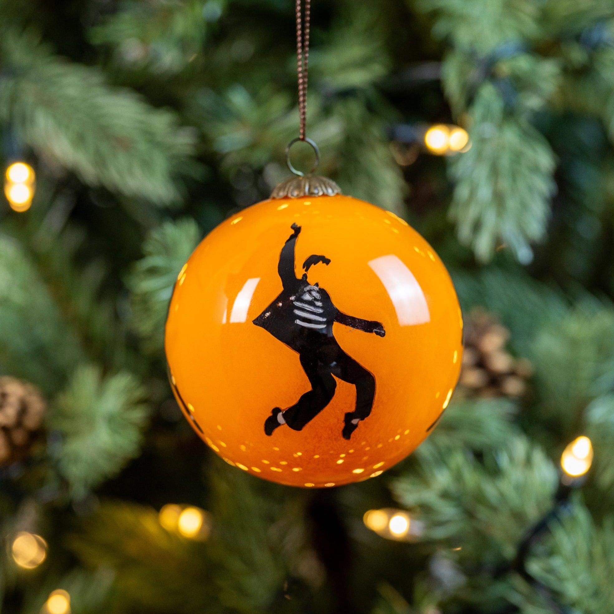 Elvis Hand Painted Glass Christmas Bauble