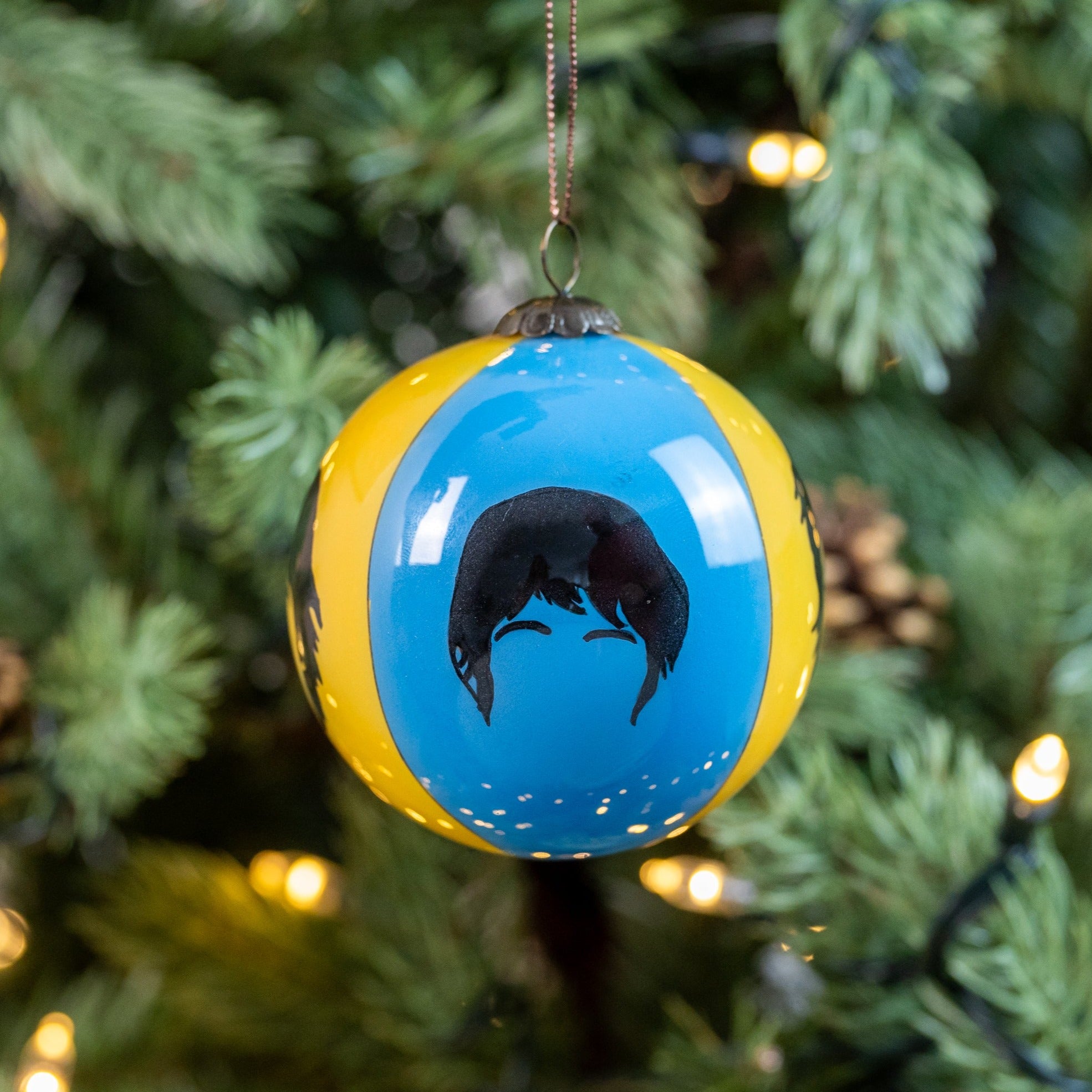 Beatles Hand Painted Glass Christmas Bauble