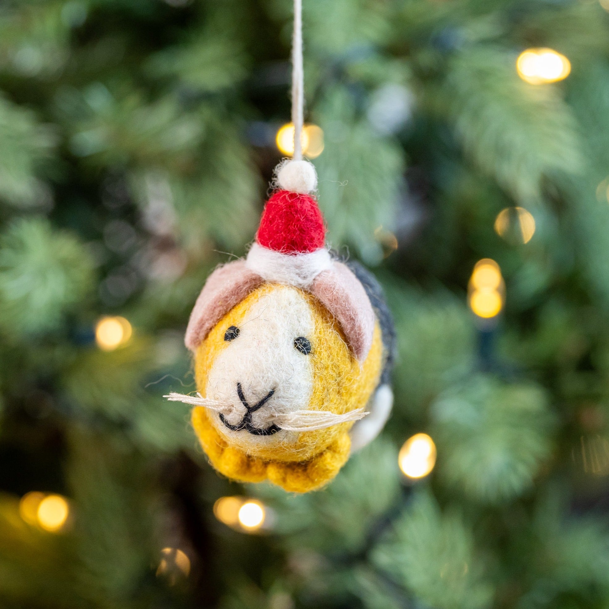 Guinea Pig with Hat | Handmade Christmas Decoration