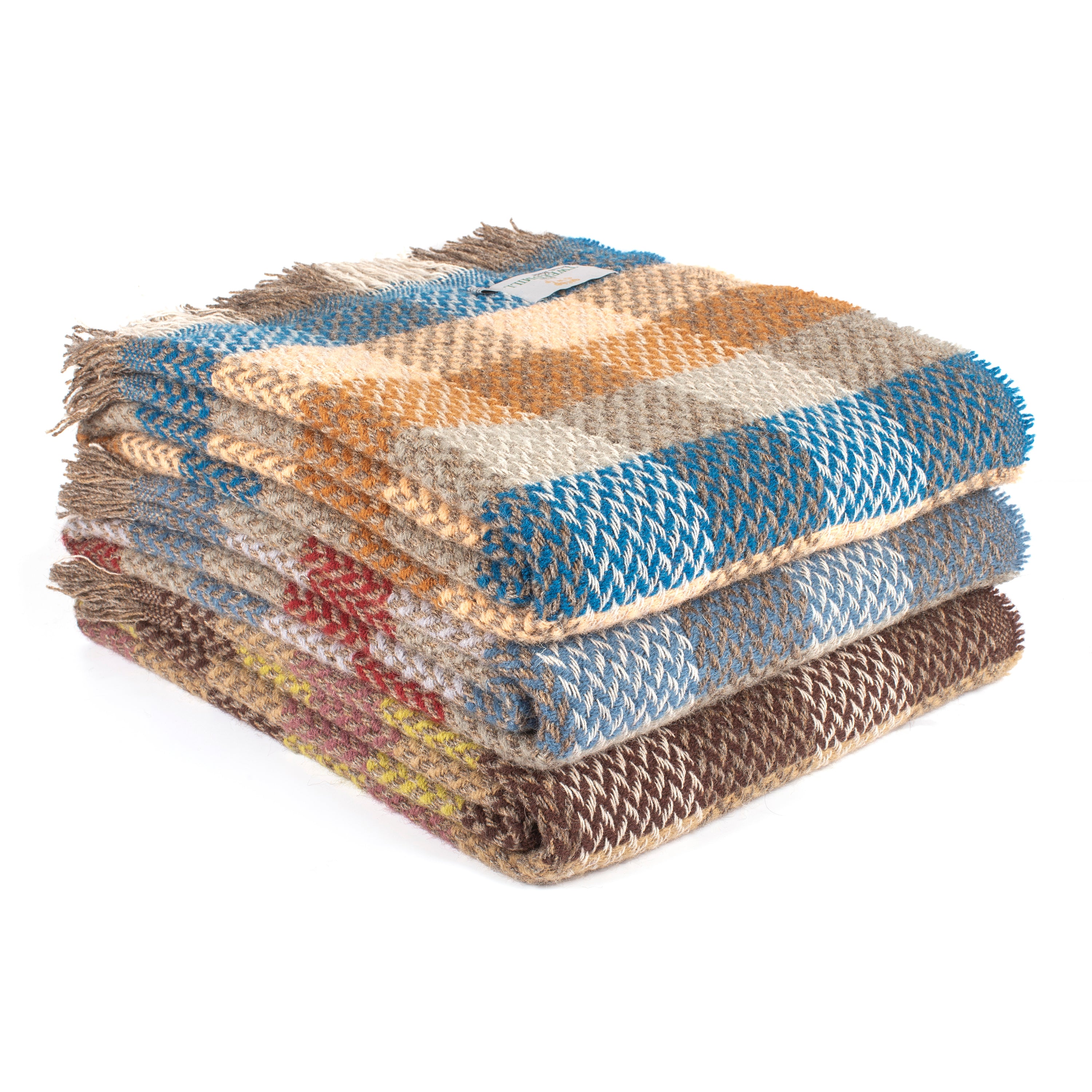 Recycled wool Celtic weave throw