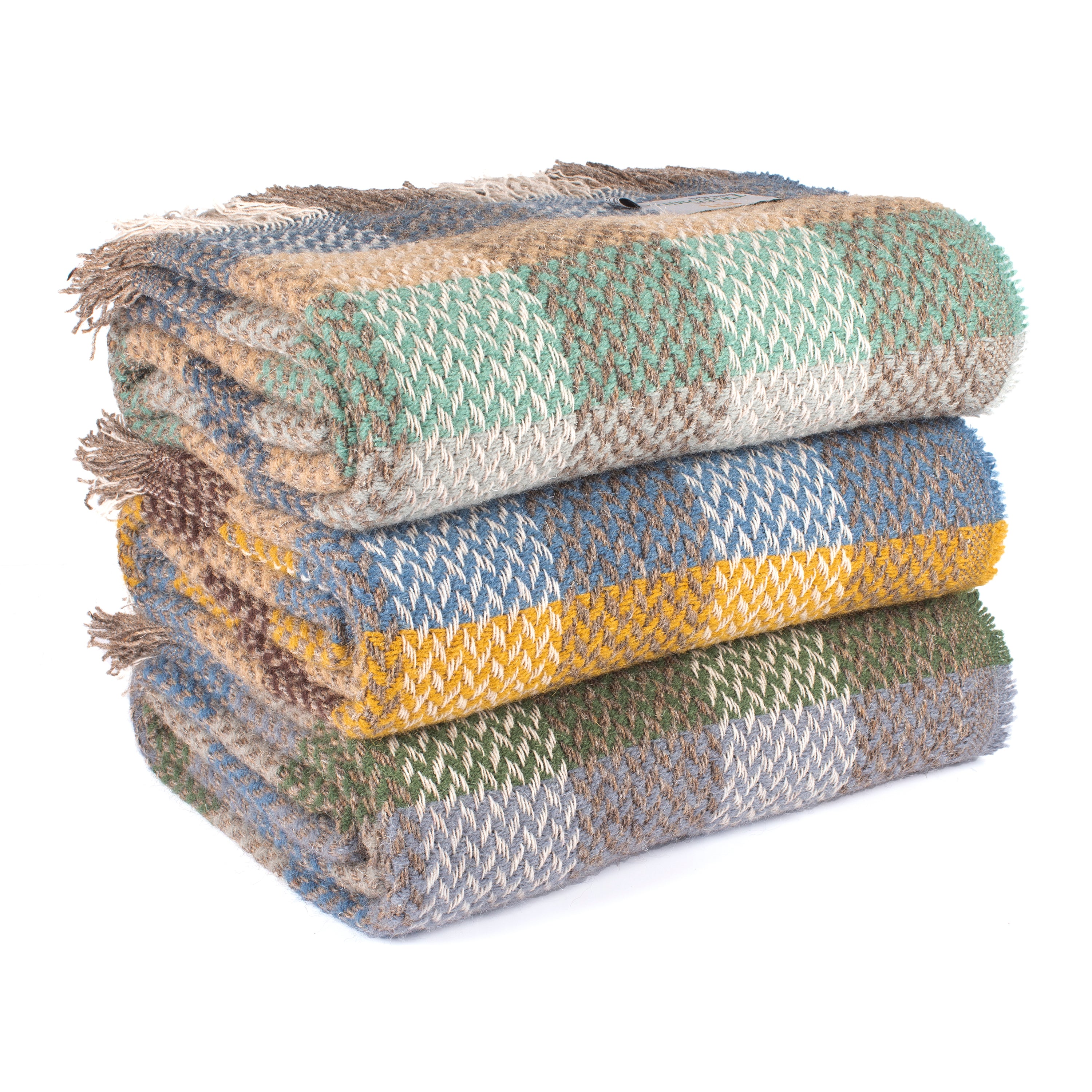 Recycled wool Celtic weave throw
