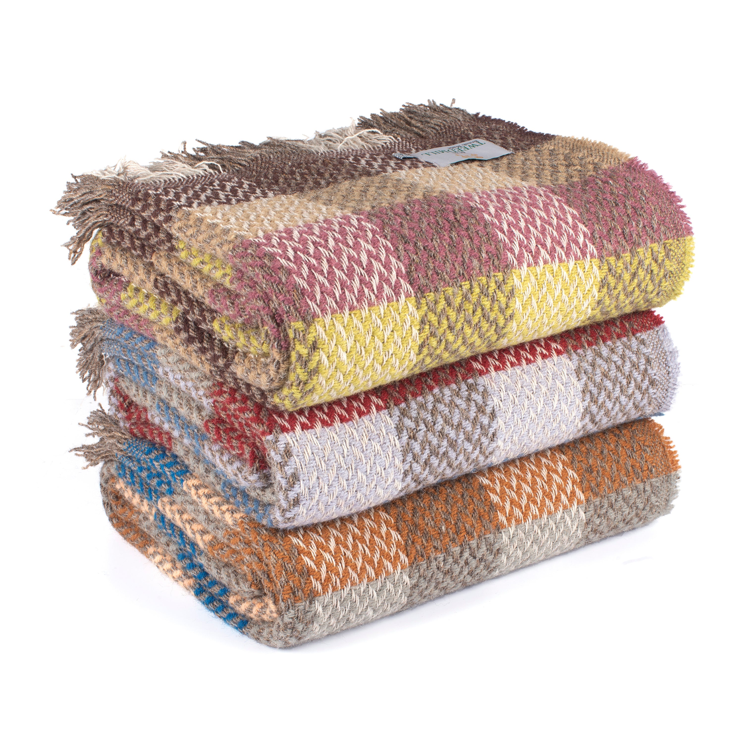 Recycled wool Celtic weave throw