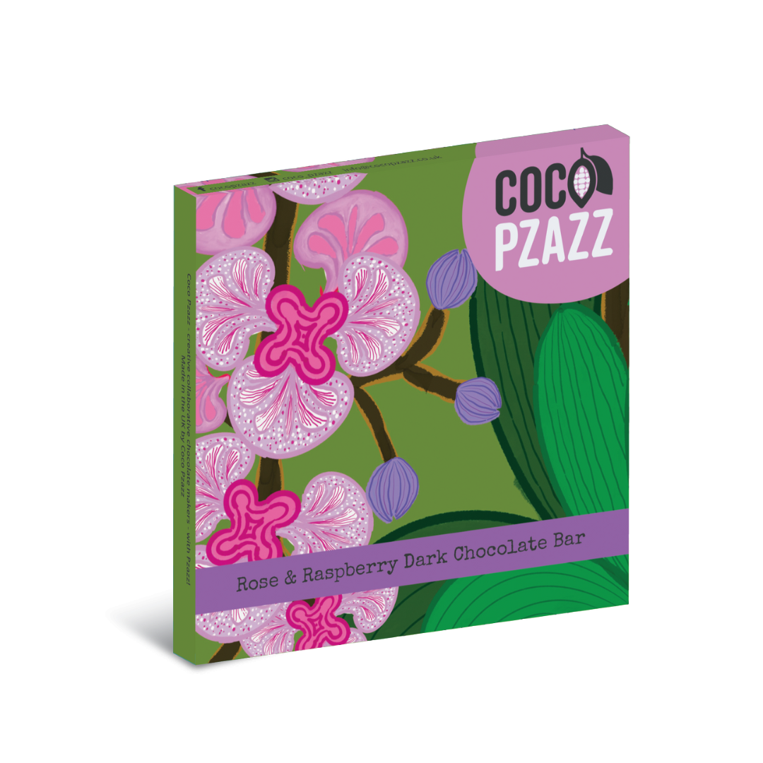 Rose and Raspberry Dark Chocolate Vegan | Coco Pzazz
