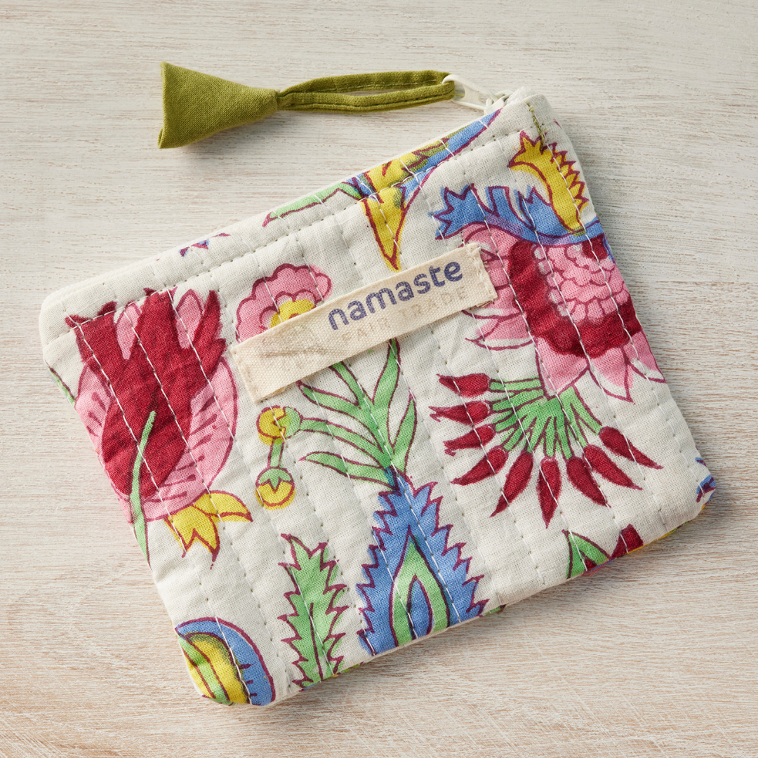 Shvanthi Block Print coin purse | Namaste