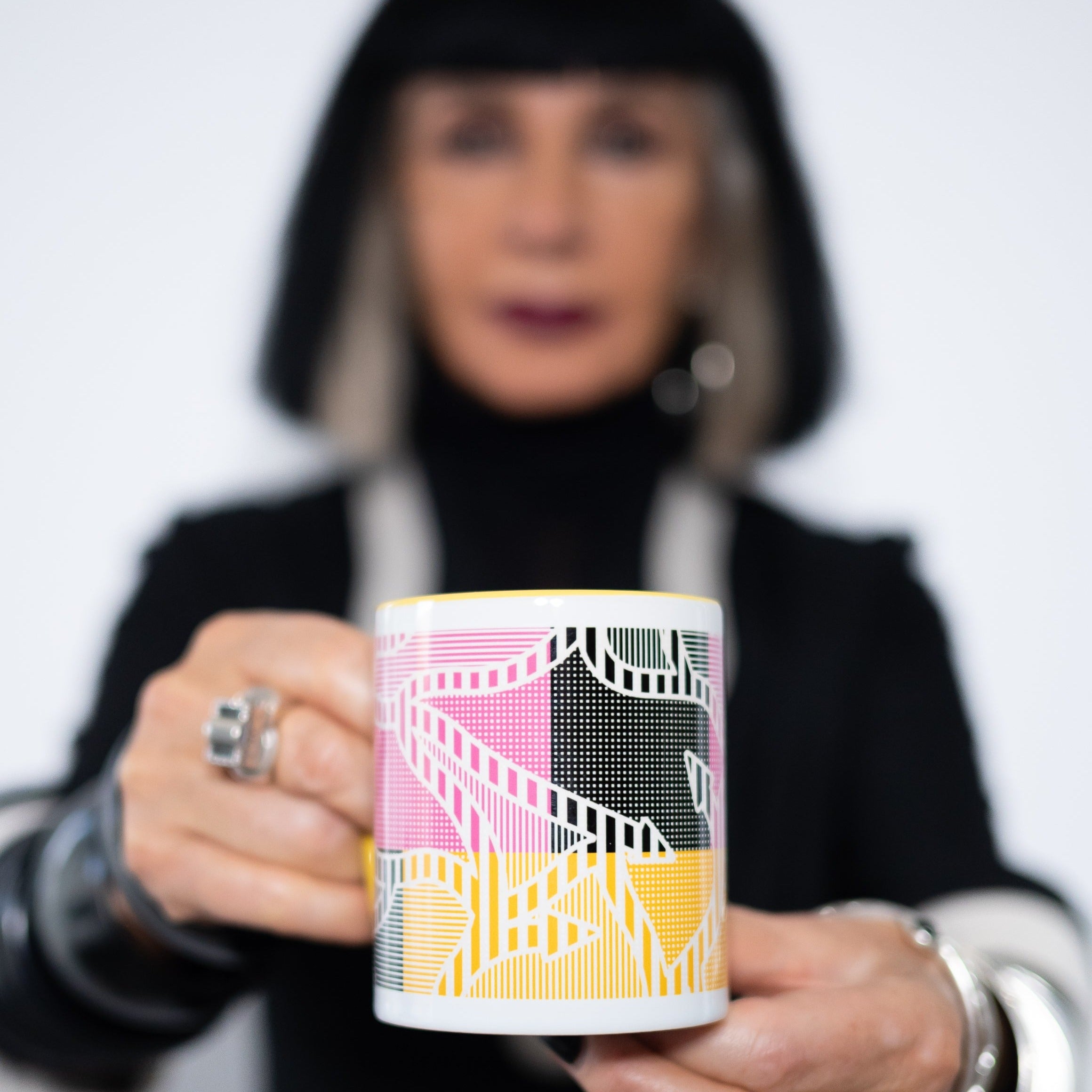 Sue Timney- Colour Block Arrow Mug