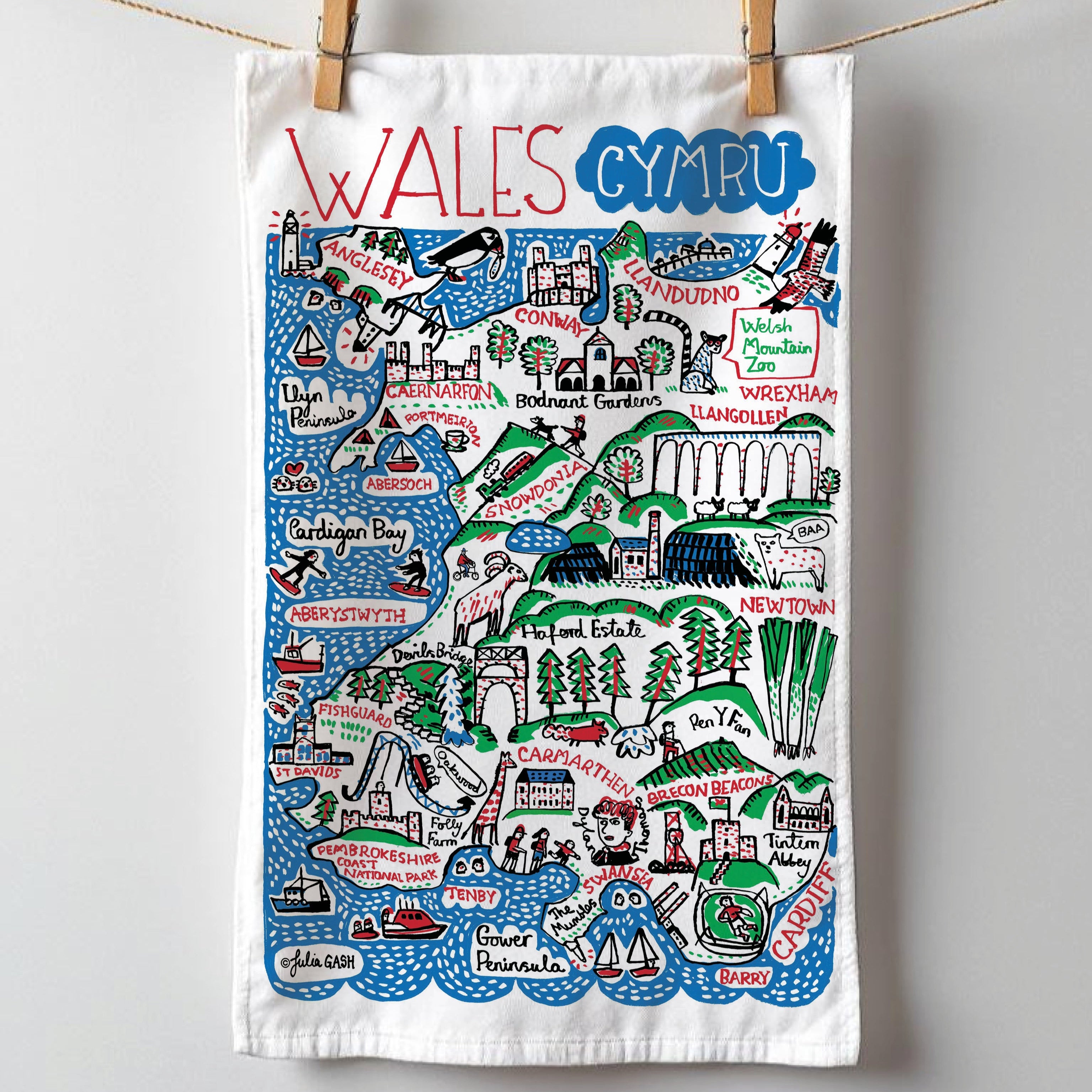 Wales Julia Gash | Tea towel