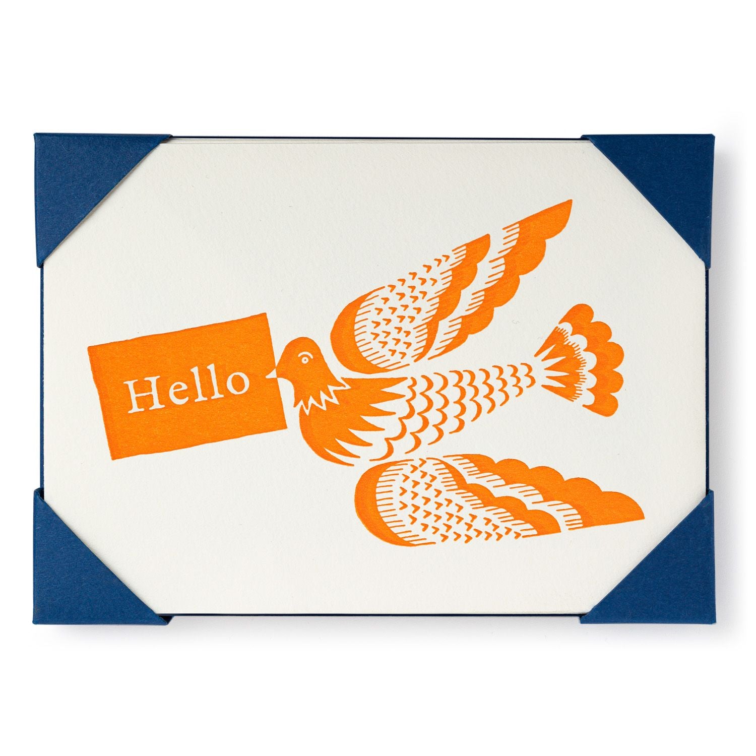 Hello Bird- 5 pack Letterpress Greeting Cards- Archivist