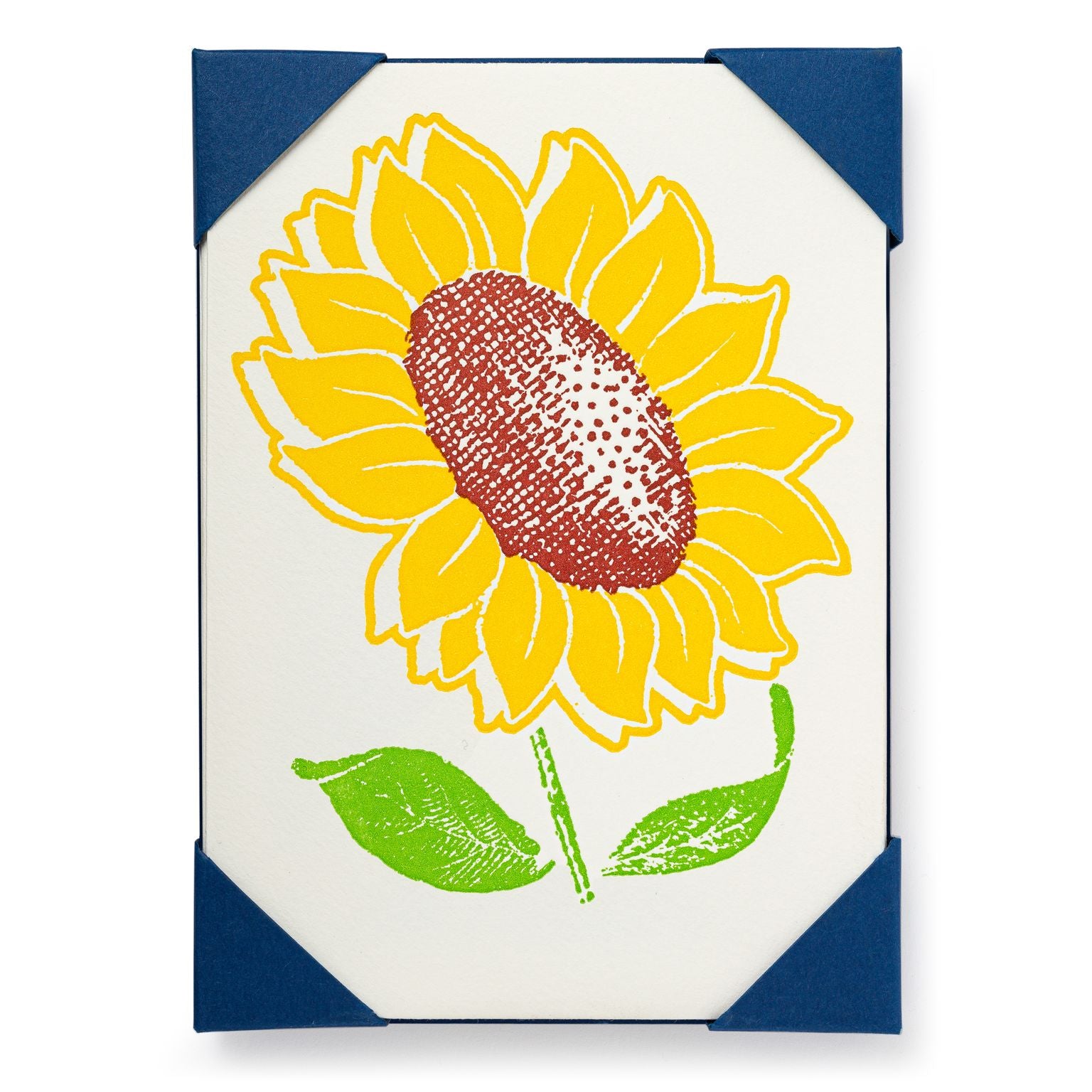 Sunflower- 5 pack Letterpress Greeting Cards-  Archivist