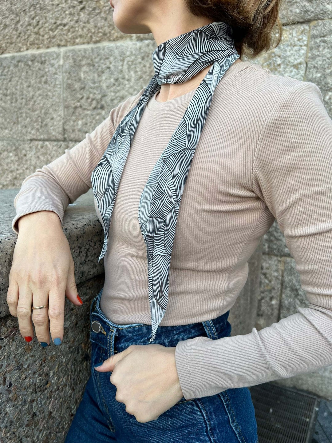 Ikat Scarf – Illusion