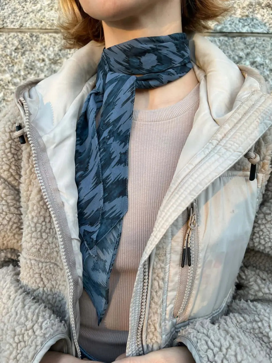 Ikat Scarf – Blue