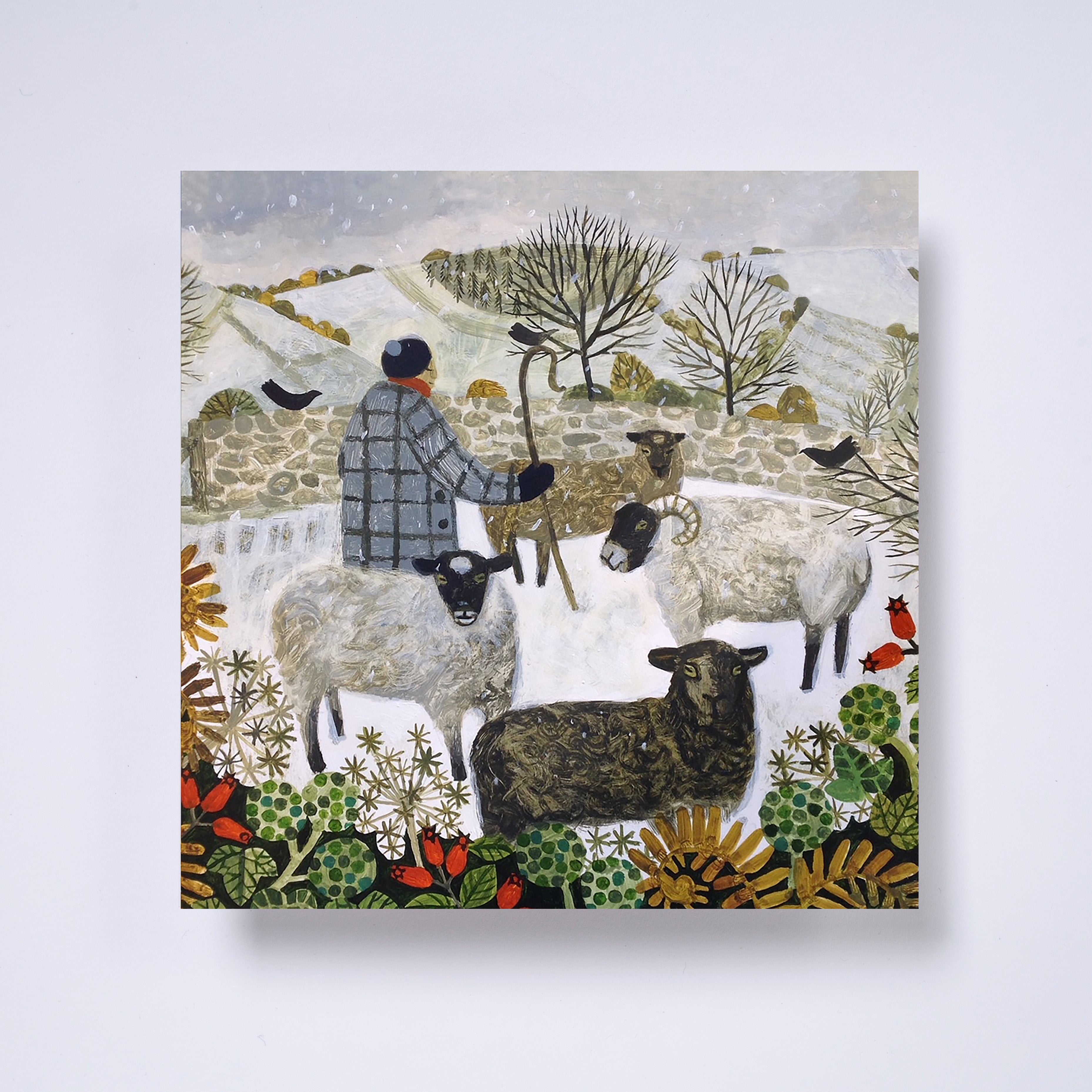 Shepherdess - pack of 10 charity Christmas cards with envelopes