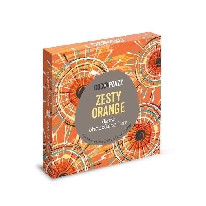Coco Pzazz Vegan Zesty Orange Dark Chocolate
