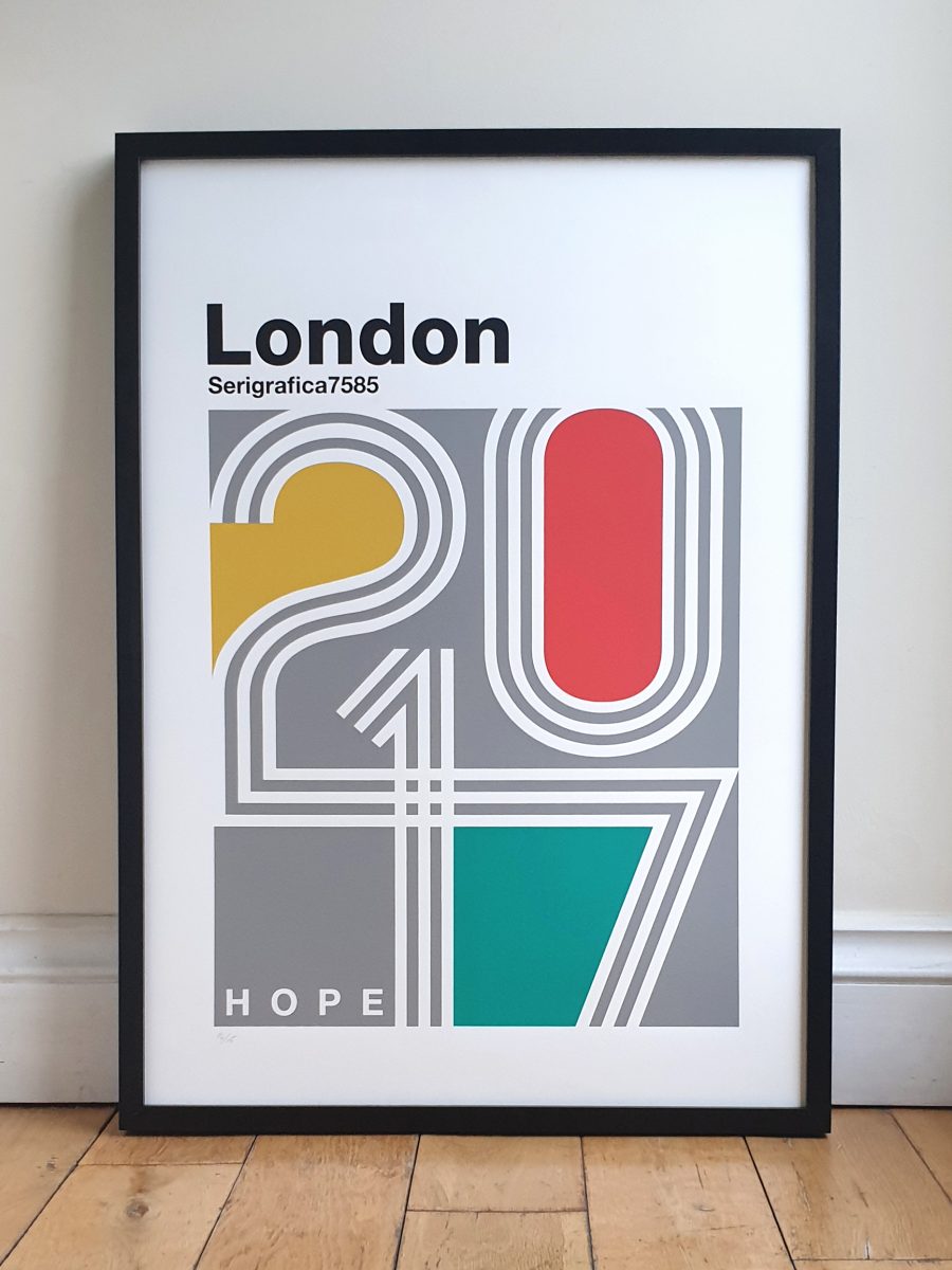 London Typography Retro Print