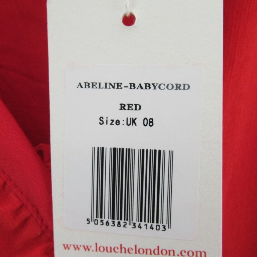 Louche Dress UK 8 Abeline Midi Half Sleeve Pockets Babycord Wrap With Tags