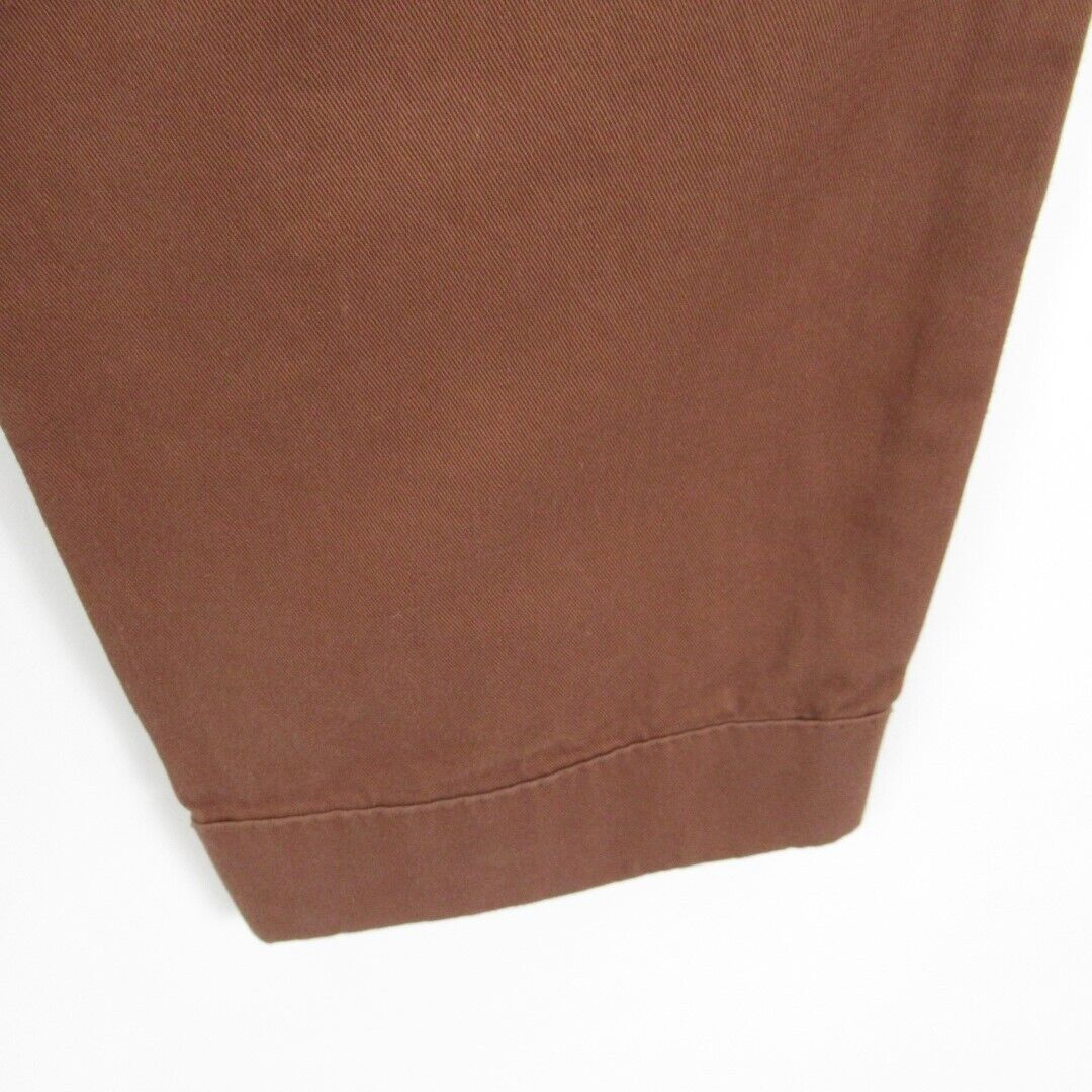 Paul Smith Boyfriend Chinos UK Large Brown Women's Trousers Cotton Part Lined