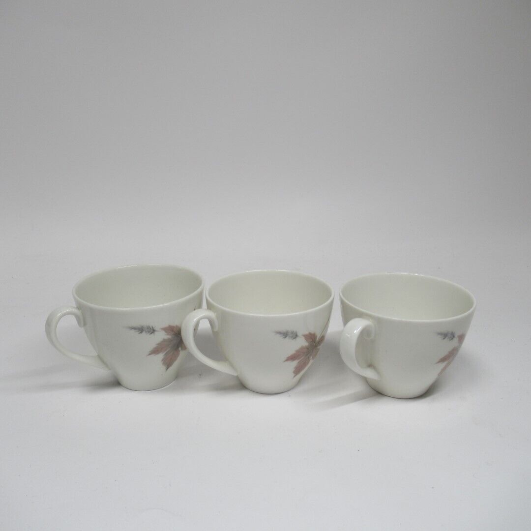 Royal Doulton Tumbling Leaves Coffee Cups & Saucers x6 12pc Translucent China L3
