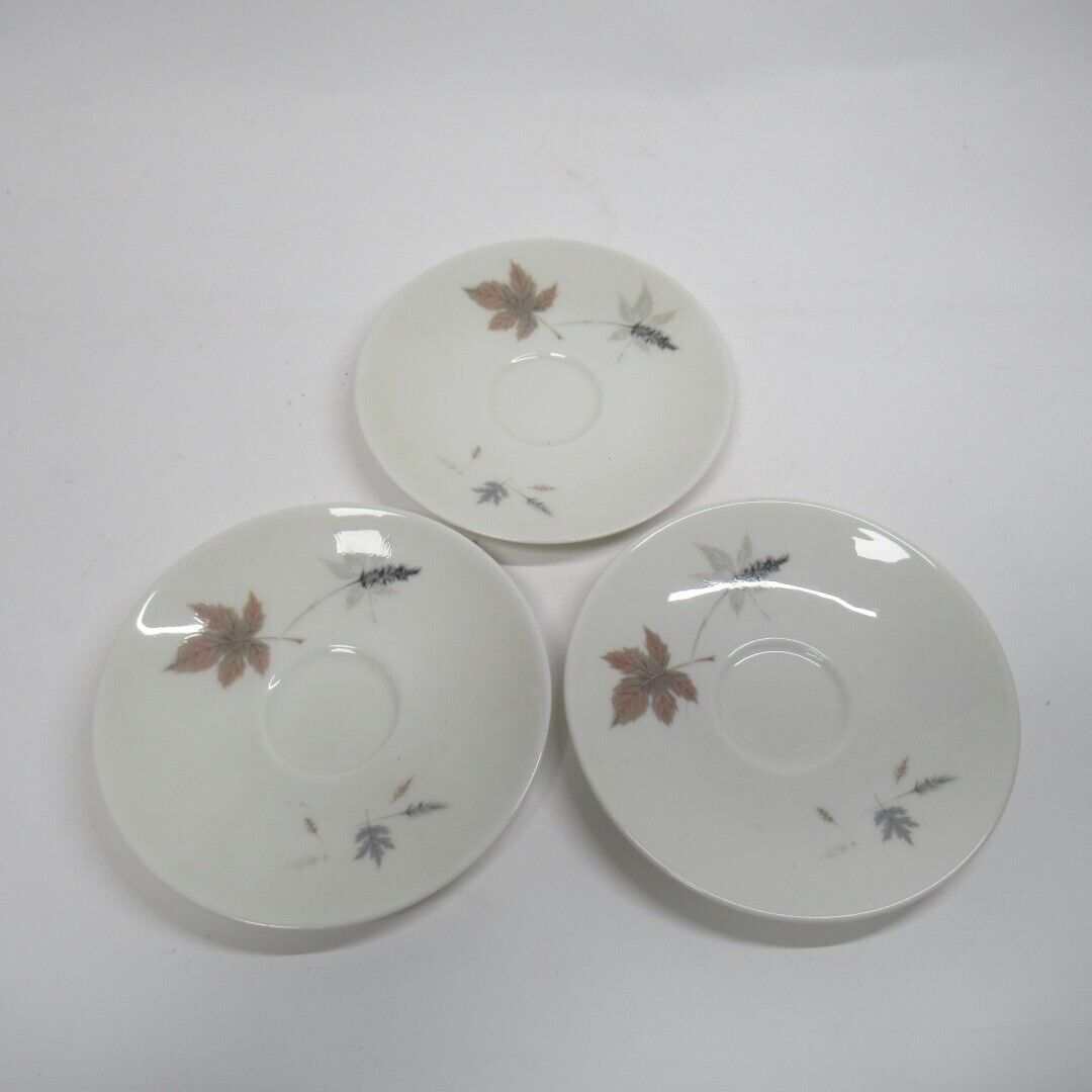 Royal Doulton Tumbling Leaves Coffee Cups & Saucers x6 12pc Translucent China L3