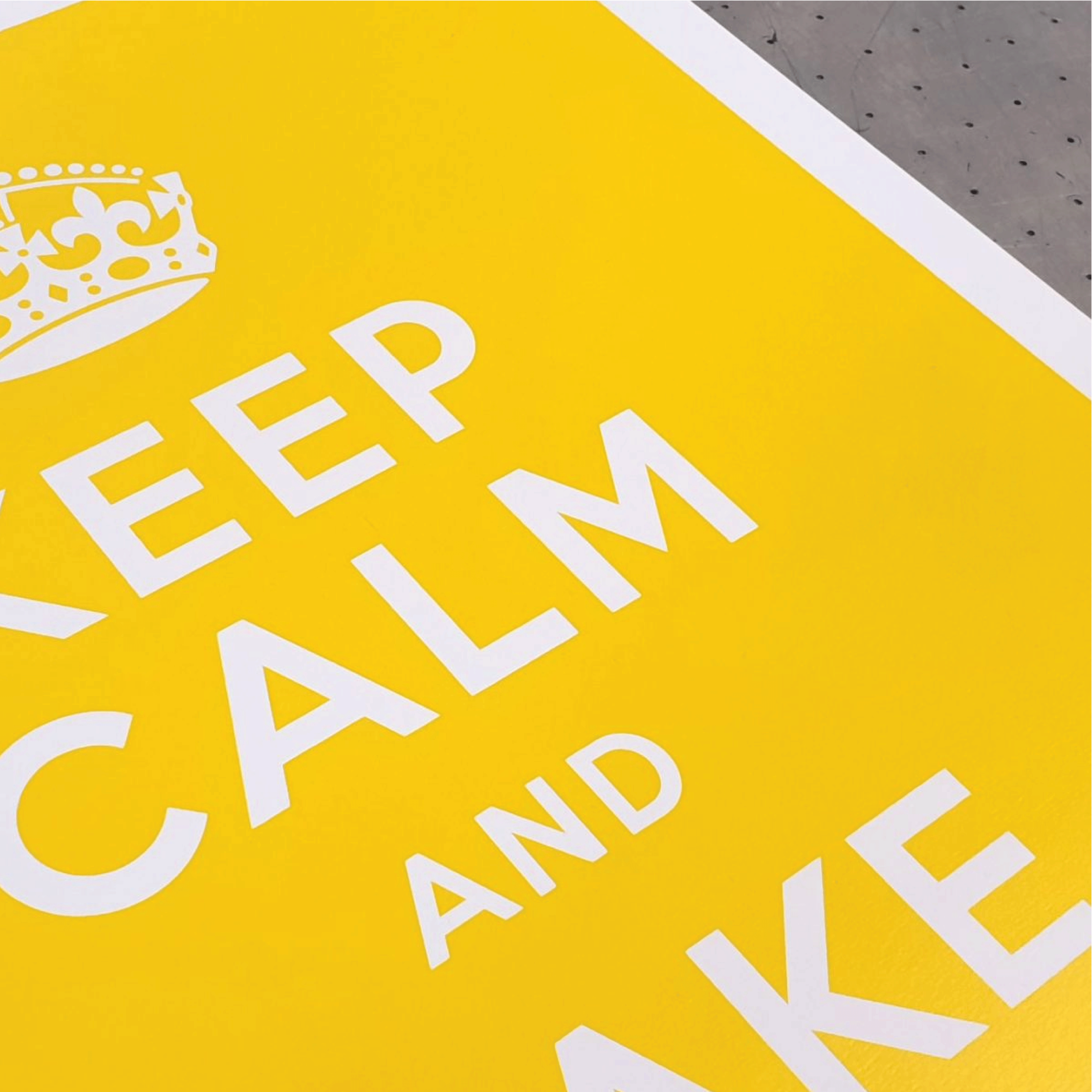 Keep calm and bake banana bread, A2 screen print