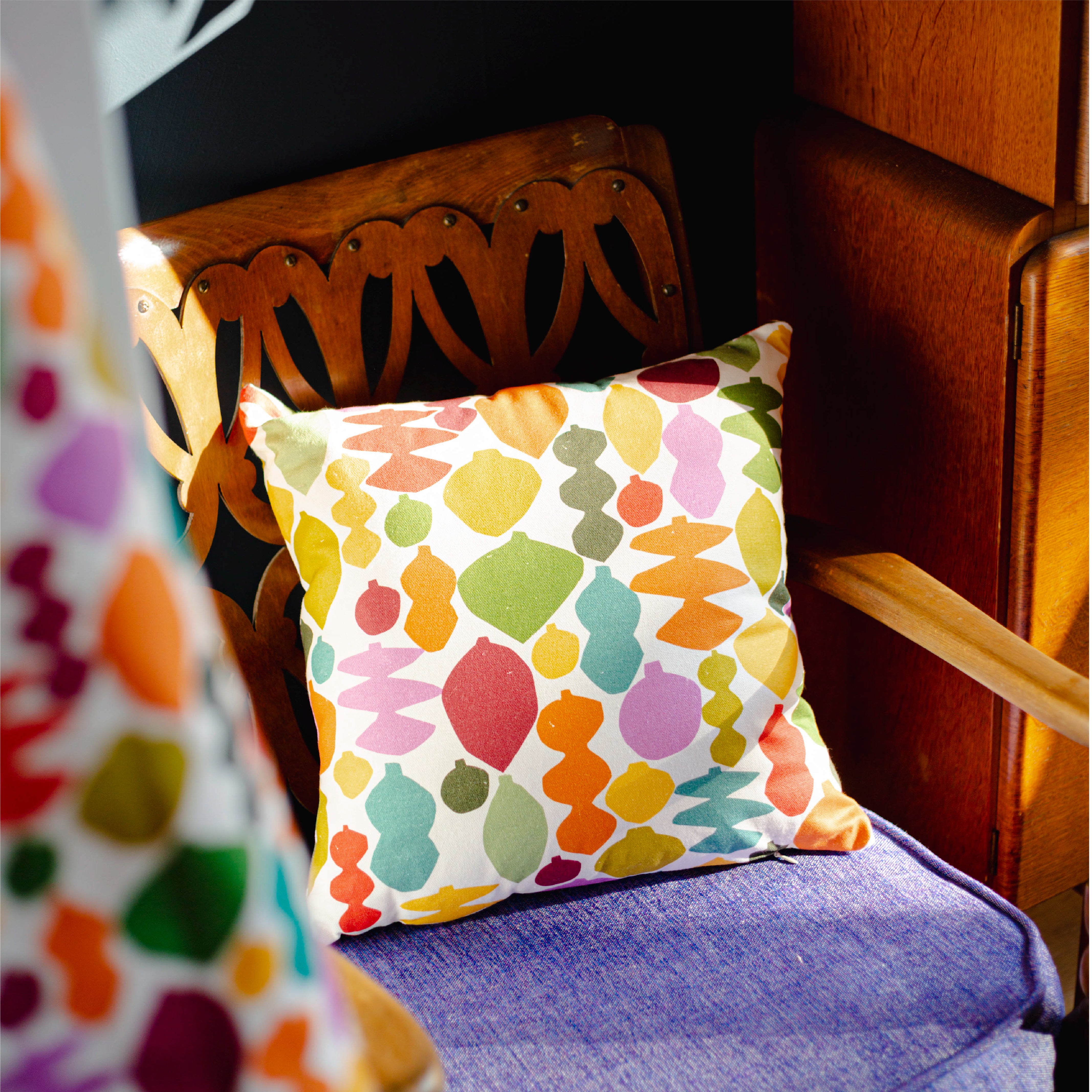 Colourful baubles cushion - Lily Windsor Walker