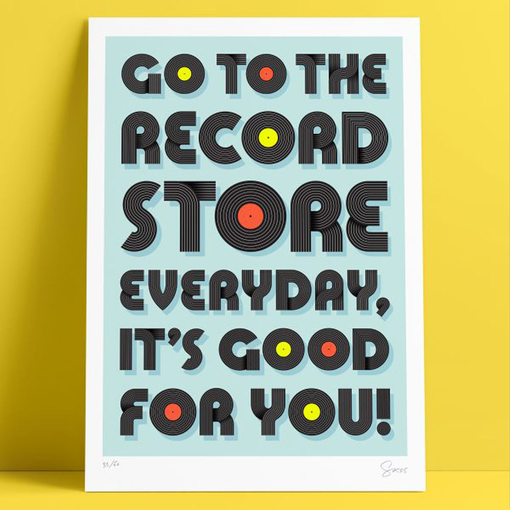 Vinyl Lover Typography Print
