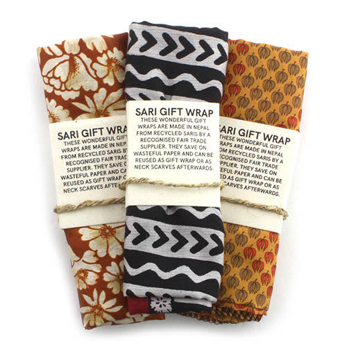 Recycled Sari Fabric Gift Wrap