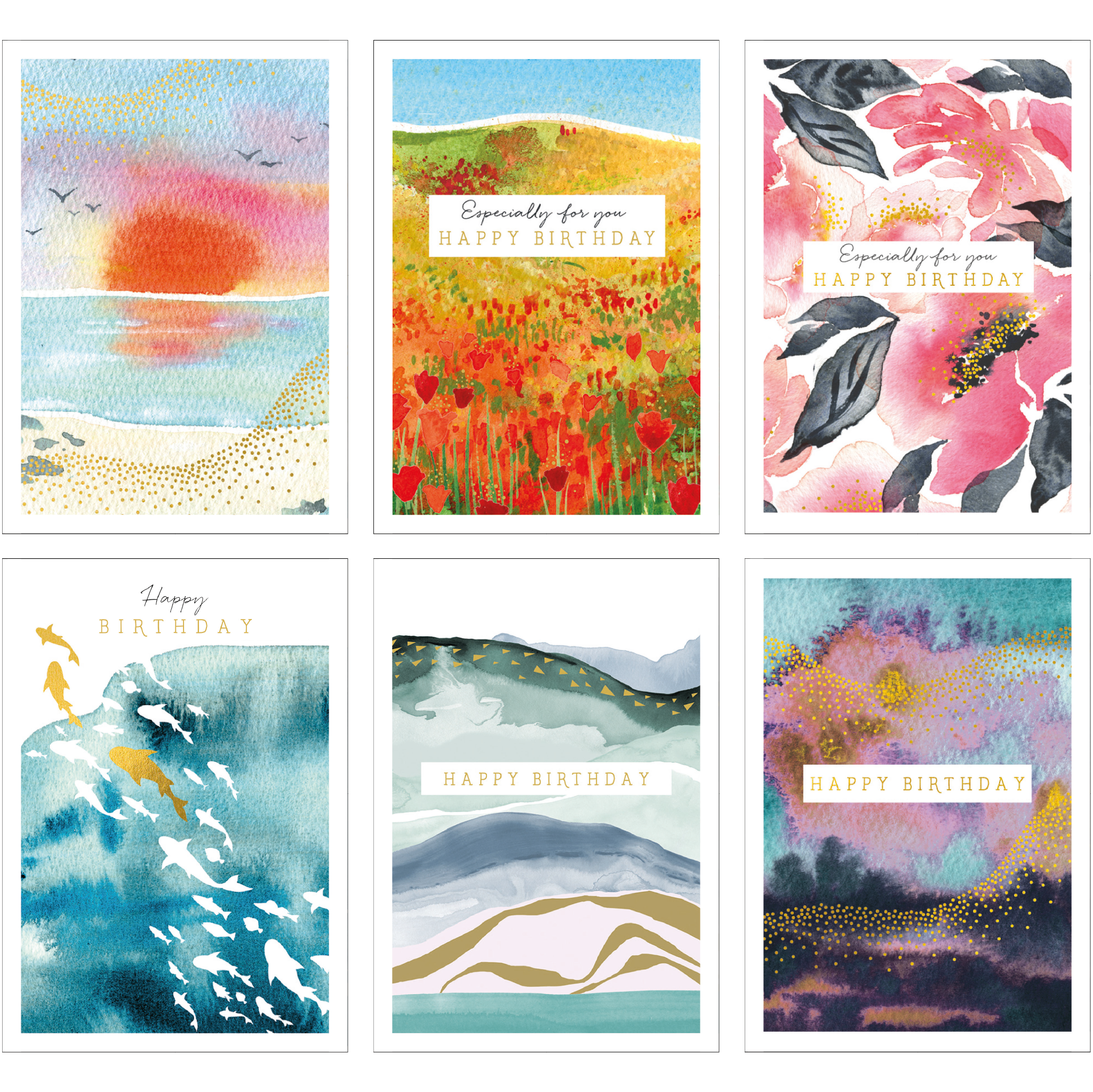 Natural marvels set of 6 greeting cards