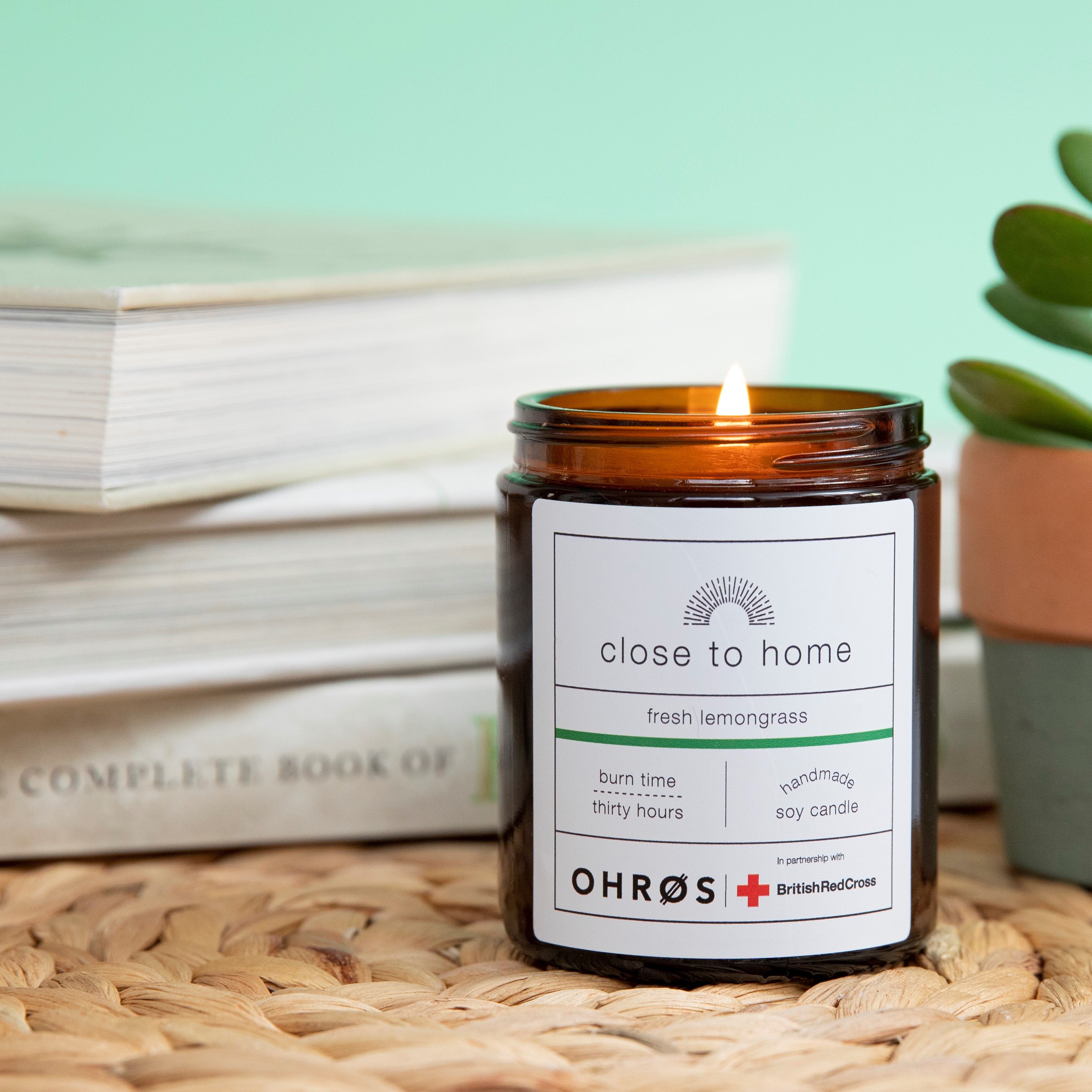 Designed by Refugees Fresh Lemongrass Soy Wax Scented Candle