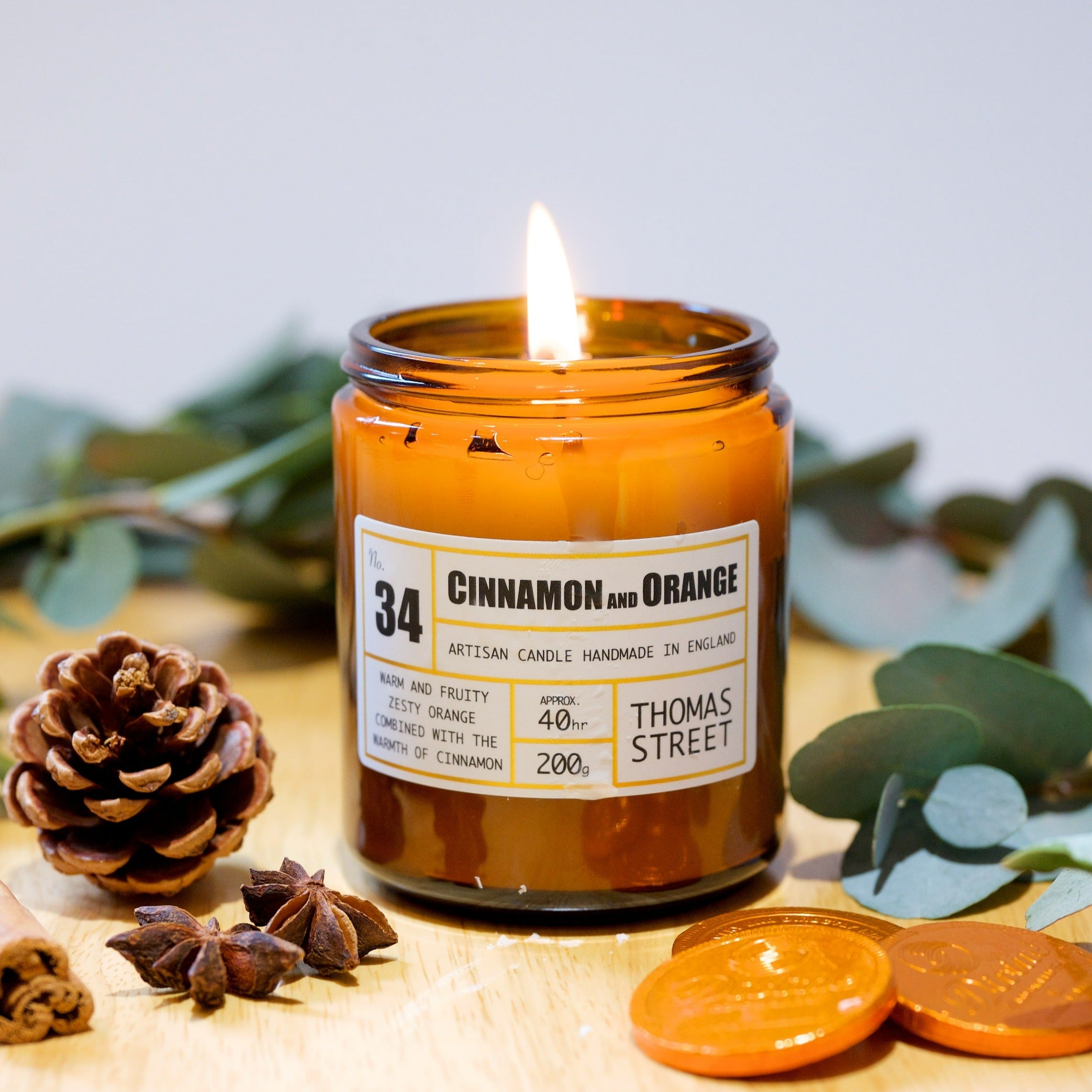 Thomas Street Cinnamon & Orange Scented Candle