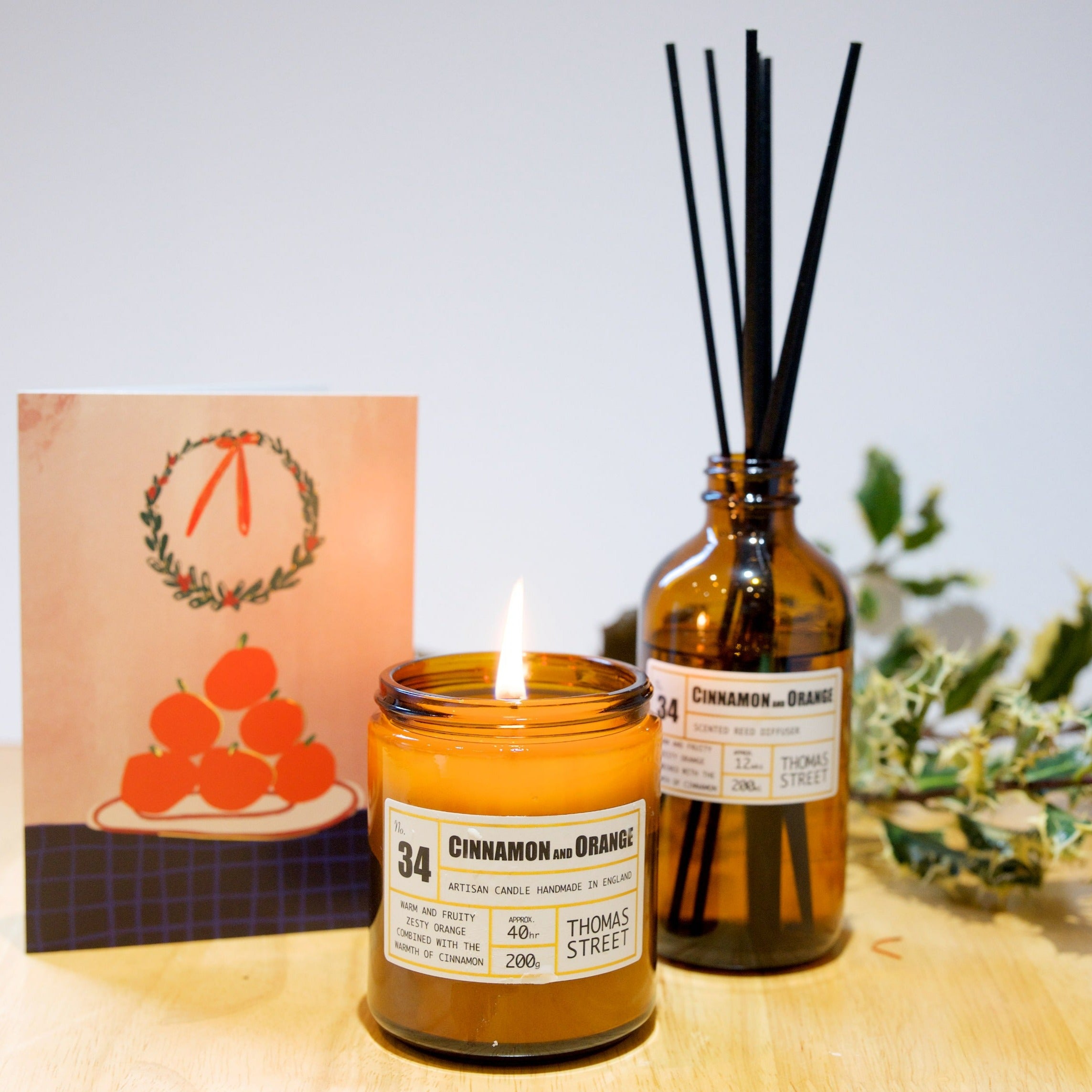 Thomas Street Cinnamon & Orange Scented Candle