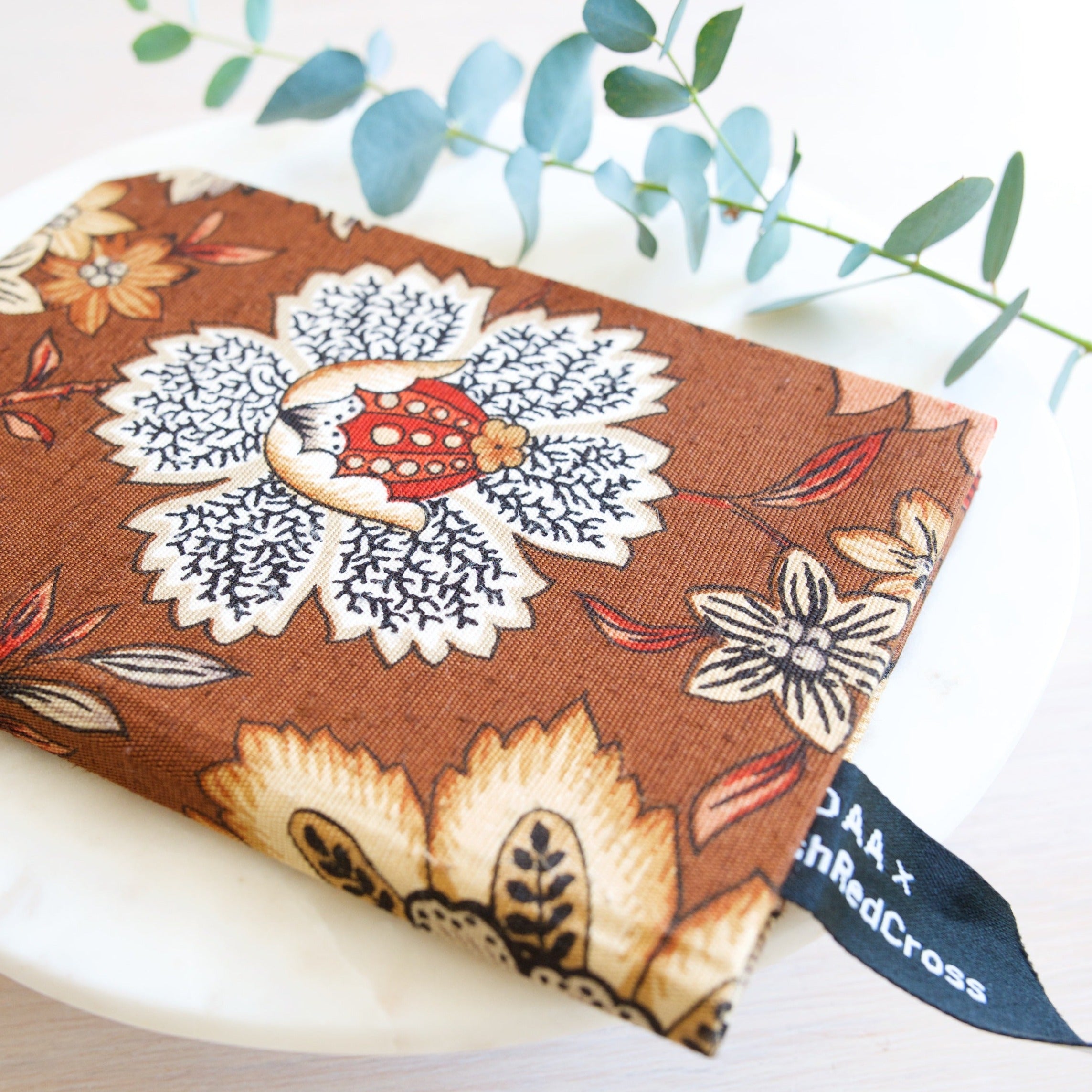 Premium Recycled Donated Fabric Floral A5 Notebook