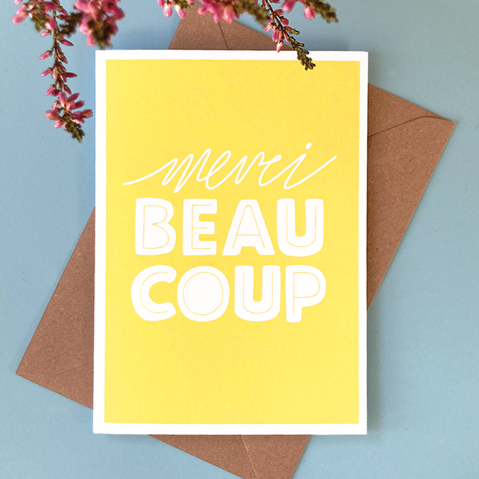 ‘Merci Beaucoup’ eco-friendly thank you card