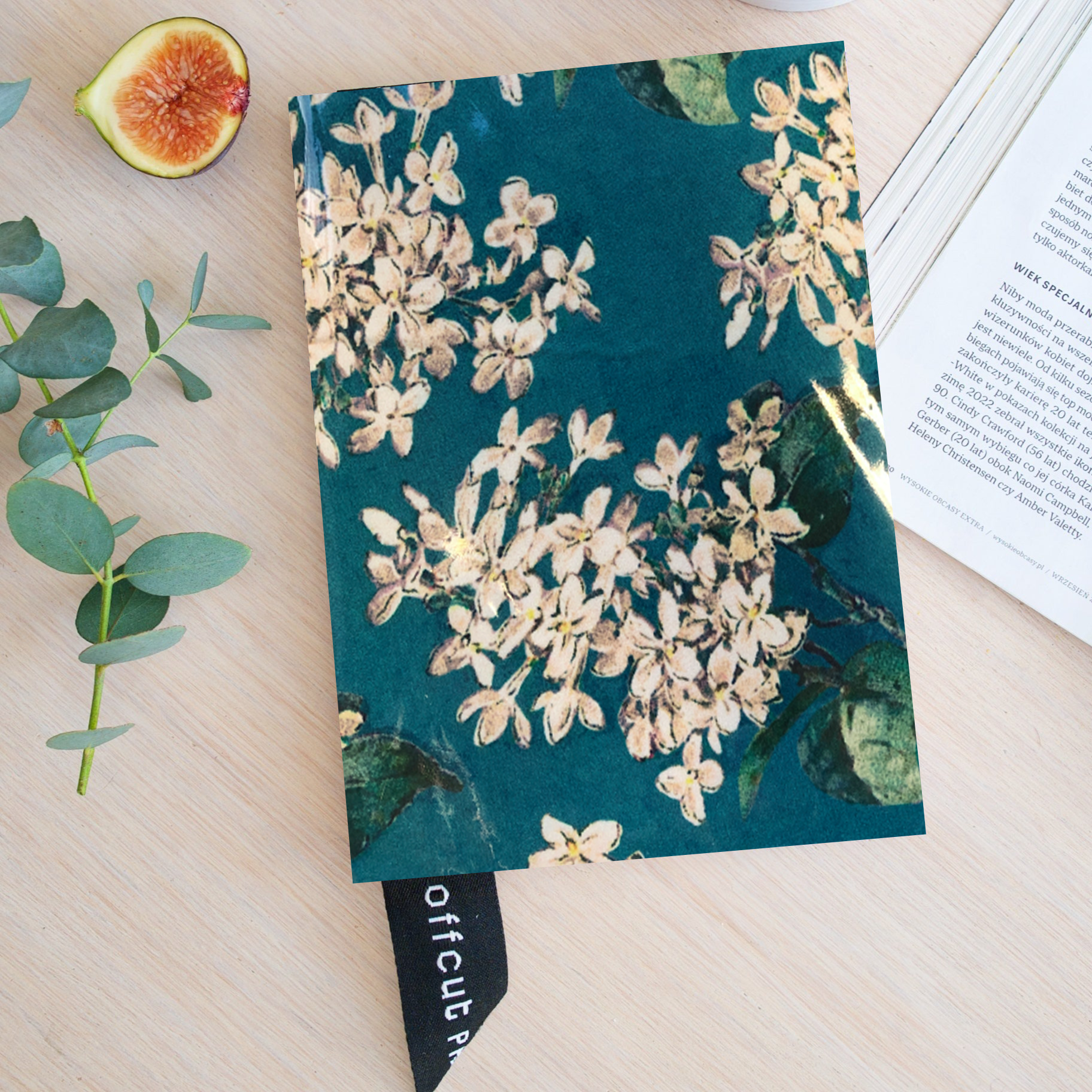 Premium Recycled Donated Fabric Pretty Floral Print A5 Notebook