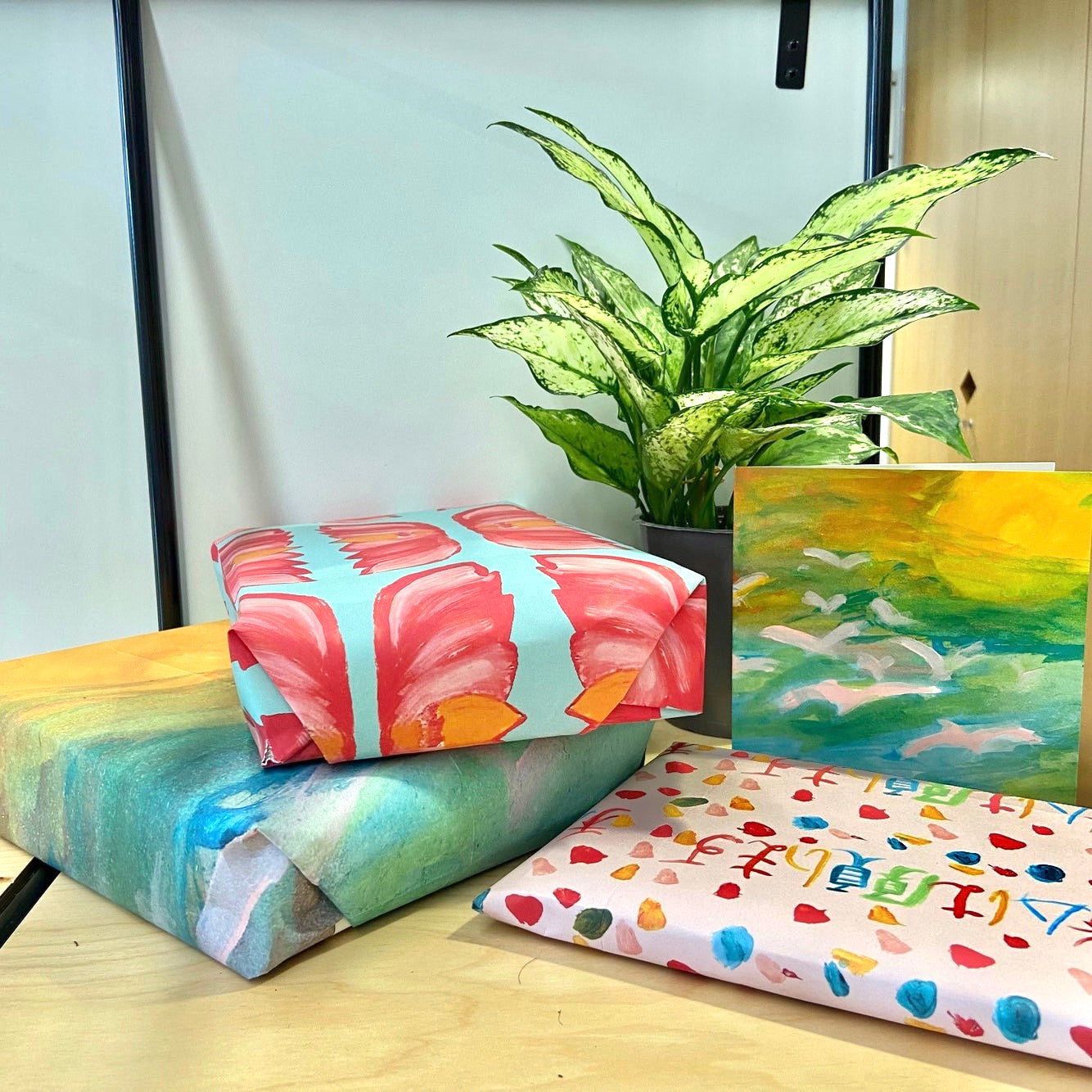 Designed by Refugees Gift Wrapping Paper With Matching Gift Tags